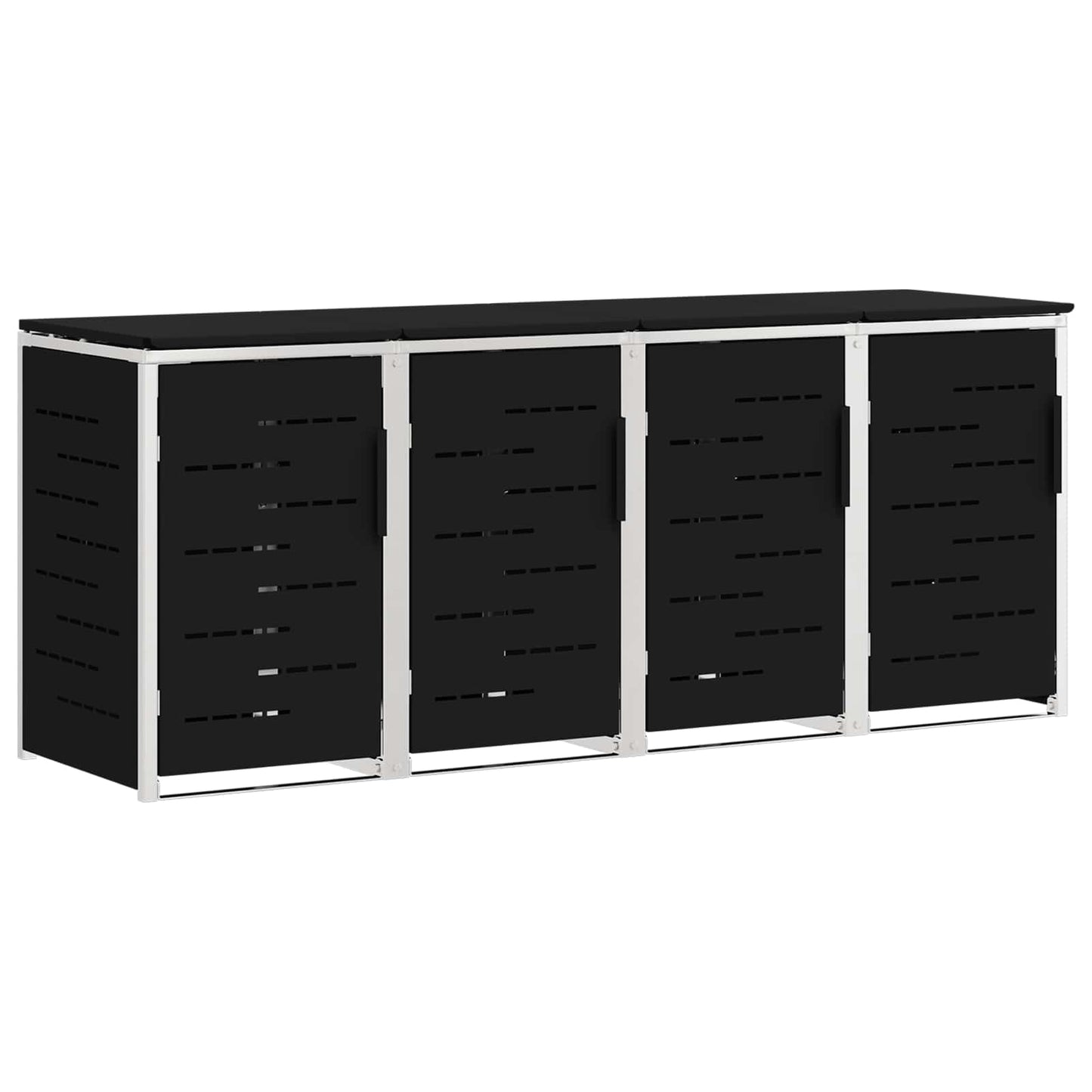 Containerombouw for 4 Bins 240L Roestvrij staal Zwart is nu te koop bij PeponiXL, paradijselijk wonen!