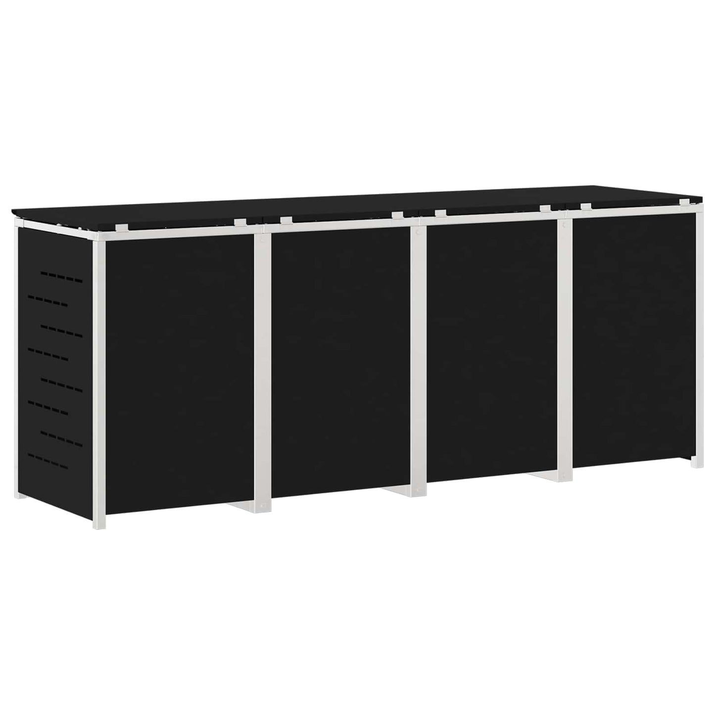 Containerombouw for 4 Bins 240L Roestvrij staal Zwart is nu te koop bij PeponiXL, paradijselijk wonen!