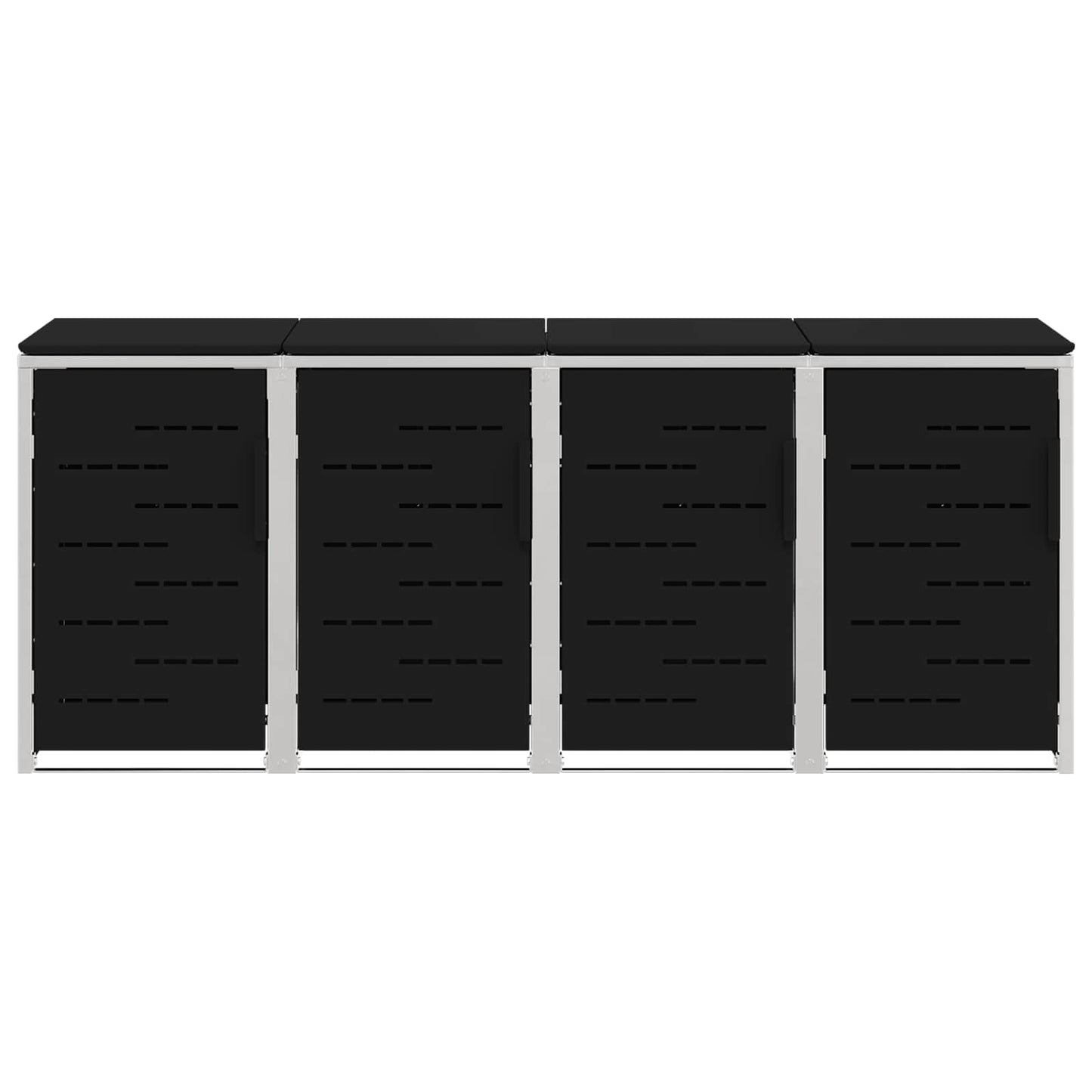 Containerombouw for 4 Bins 240L Roestvrij staal Zwart is nu te koop bij PeponiXL, paradijselijk wonen!