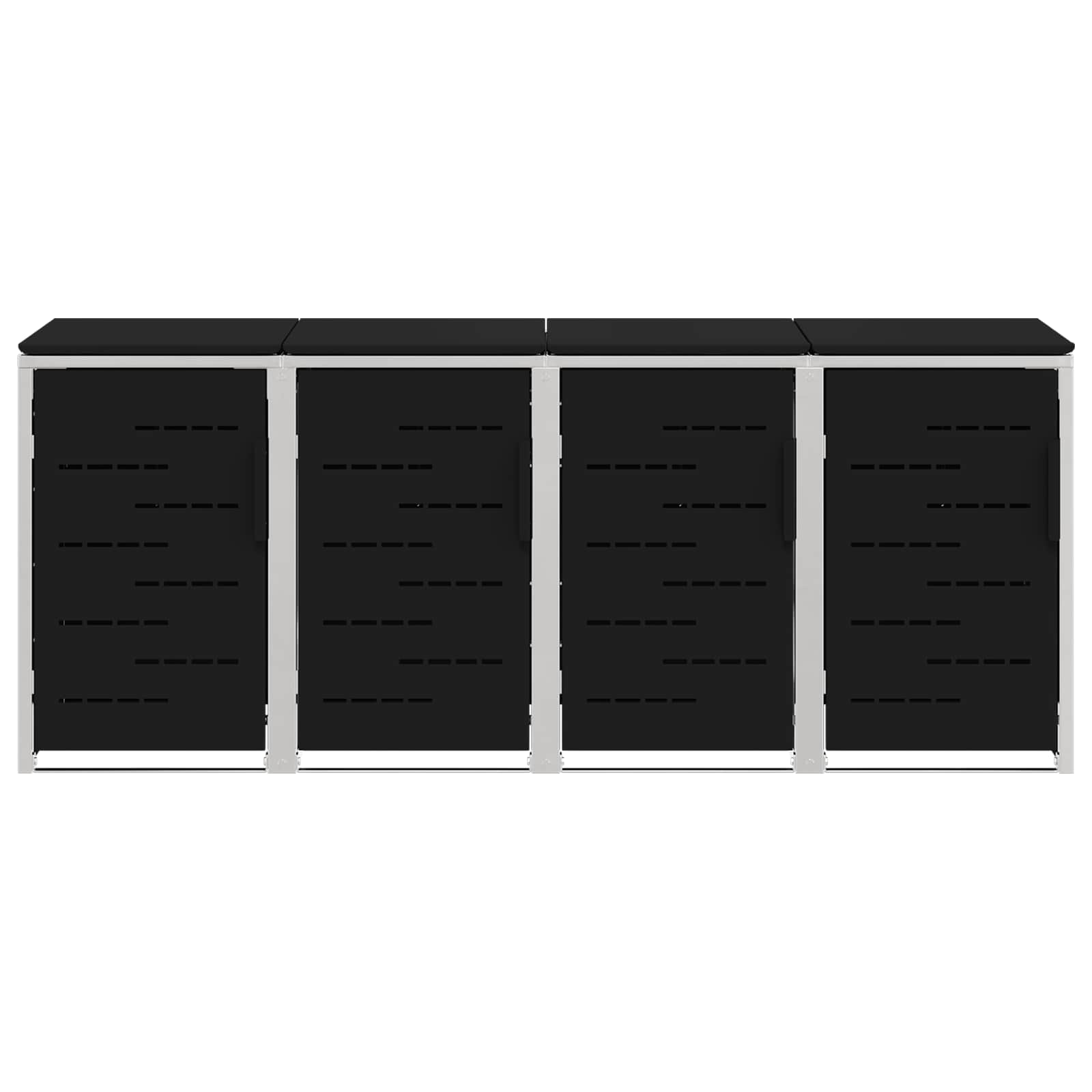 Containerombouw for 4 Bins 240L Roestvrij staal Zwart is nu te koop bij PeponiXL, paradijselijk wonen!