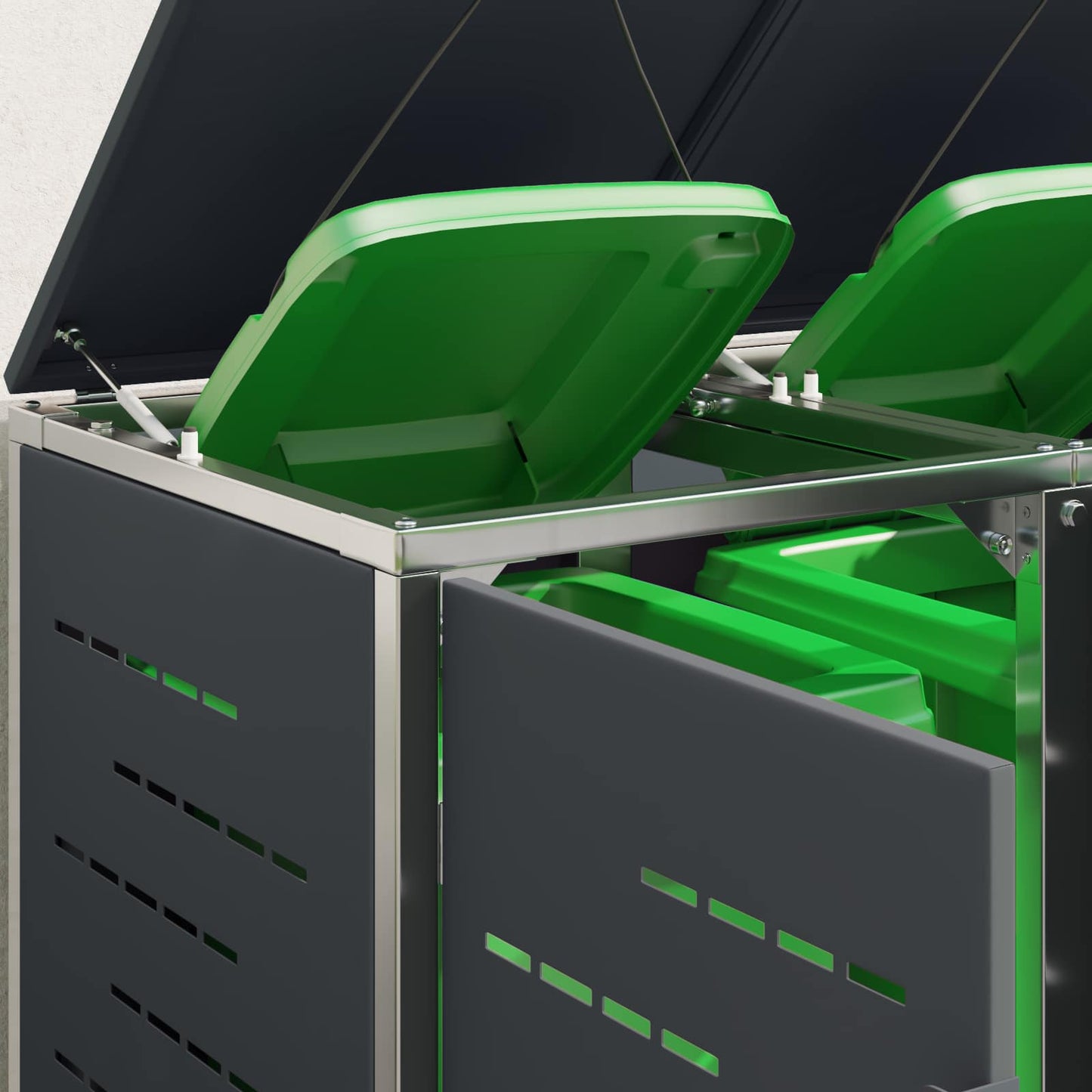 Containerombouw for 3 Bins 240L Roestvrij staal is nu te koop bij PeponiXL, paradijselijk wonen!