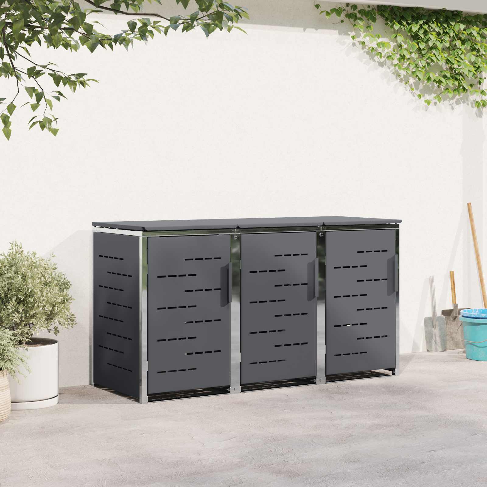 Containerombouw for 3 Bins 240L Roestvrij staal is nu te koop bij PeponiXL, paradijselijk wonen!