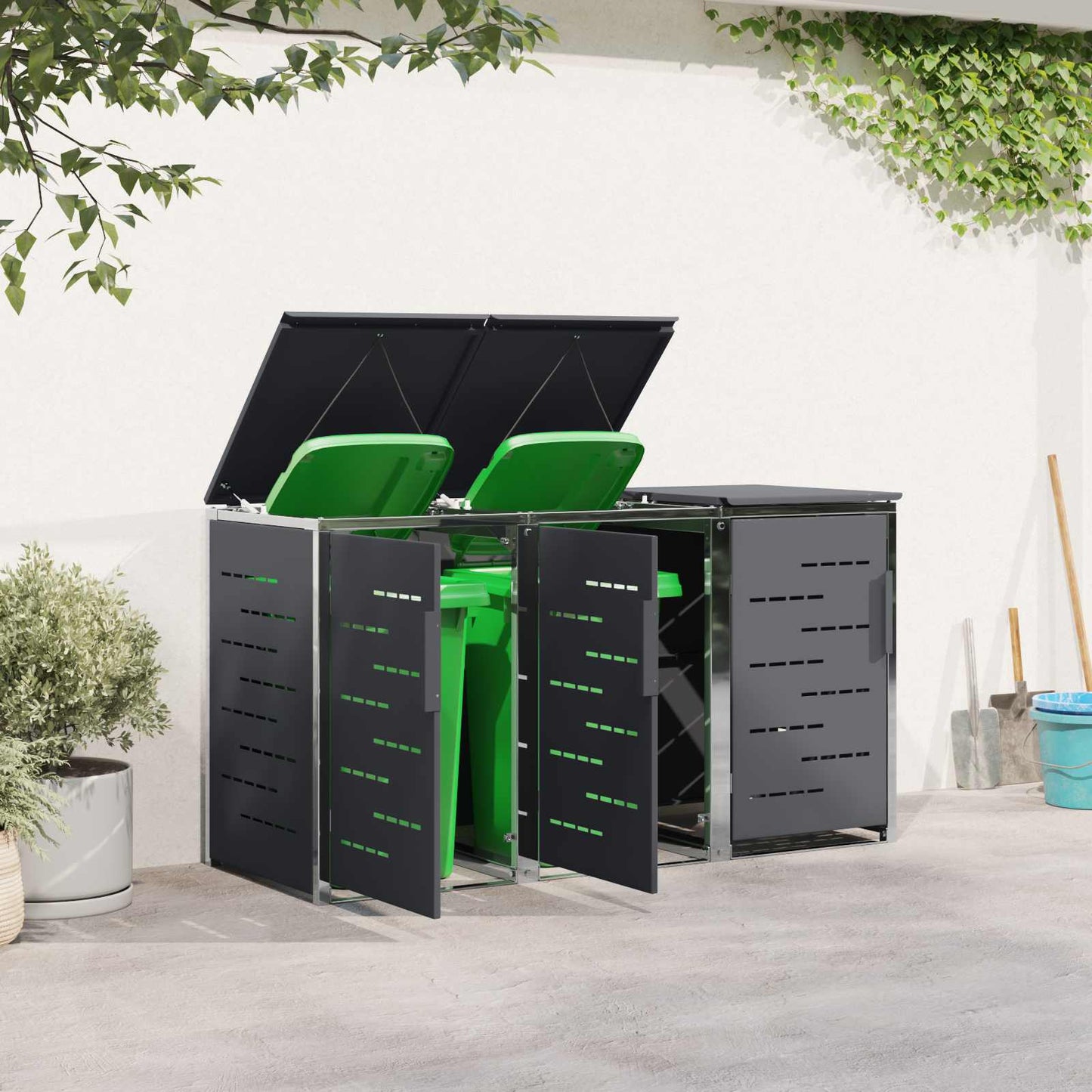 Containerombouw for 3 Bins 240L Roestvrij staal is nu te koop bij PeponiXL, paradijselijk wonen!