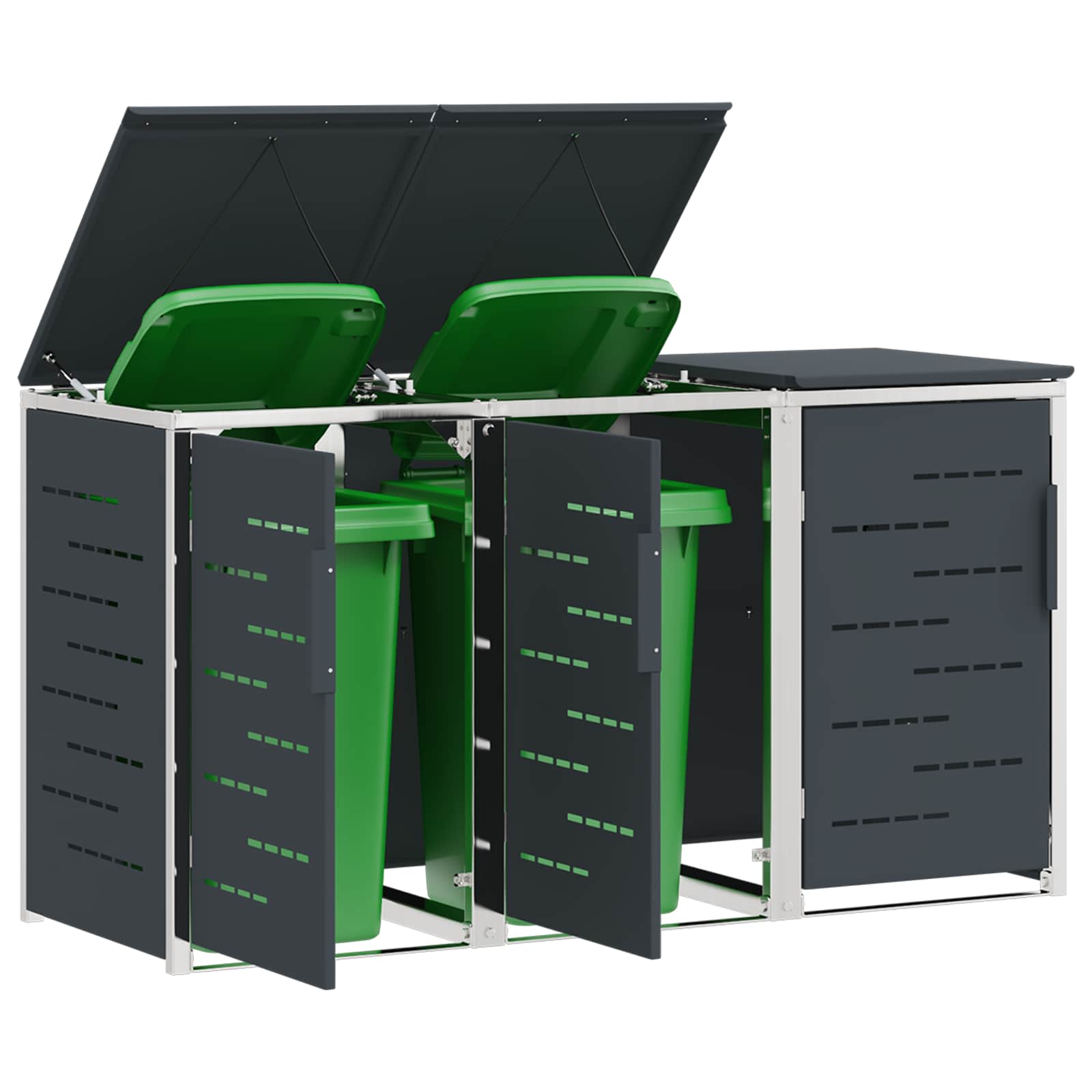 Containerombouw for 3 Bins 240L Roestvrij staal is nu te koop bij PeponiXL, paradijselijk wonen!