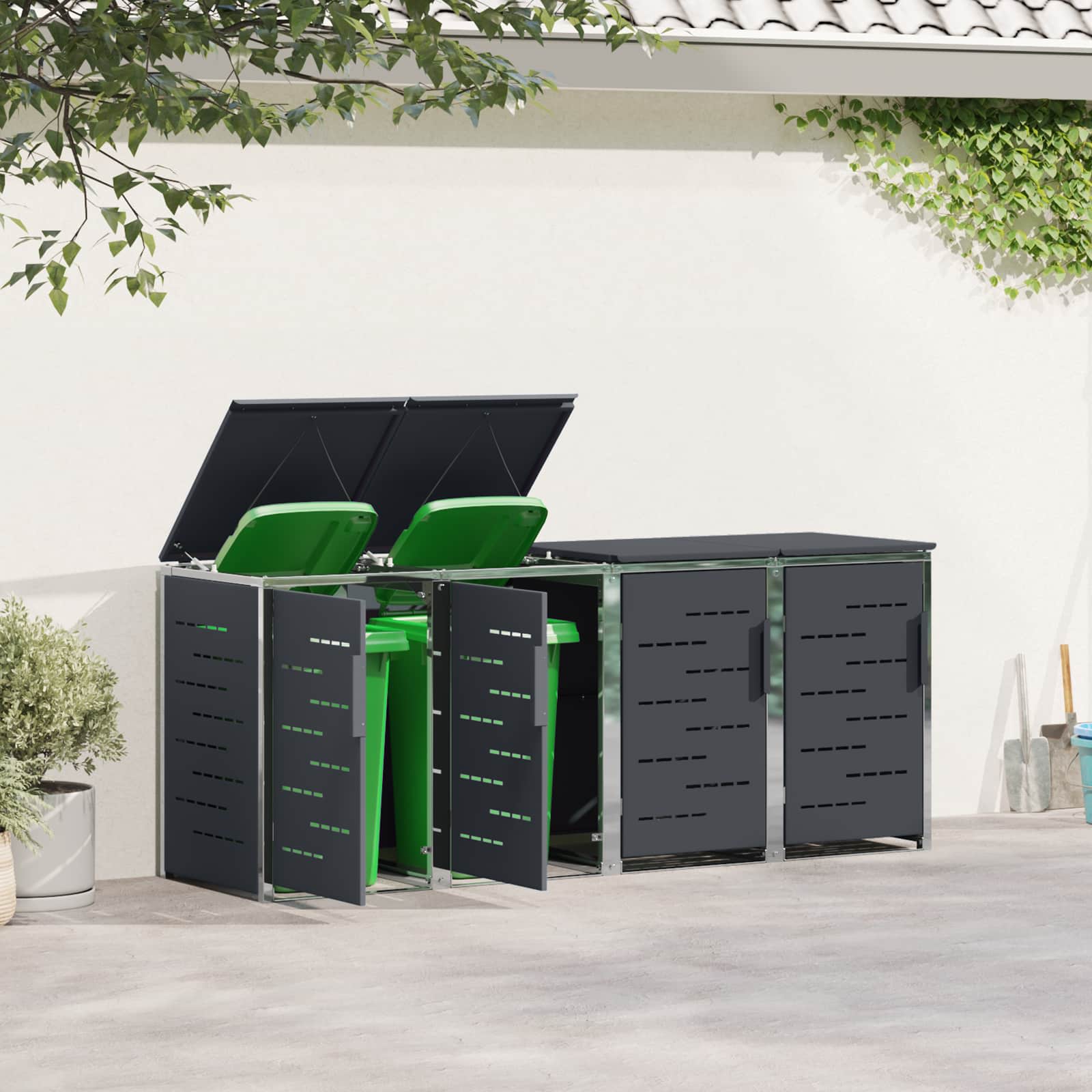 Containerombouw for 4 Bins 240L Roestvrij staal is nu te koop bij PeponiXL, paradijselijk wonen!