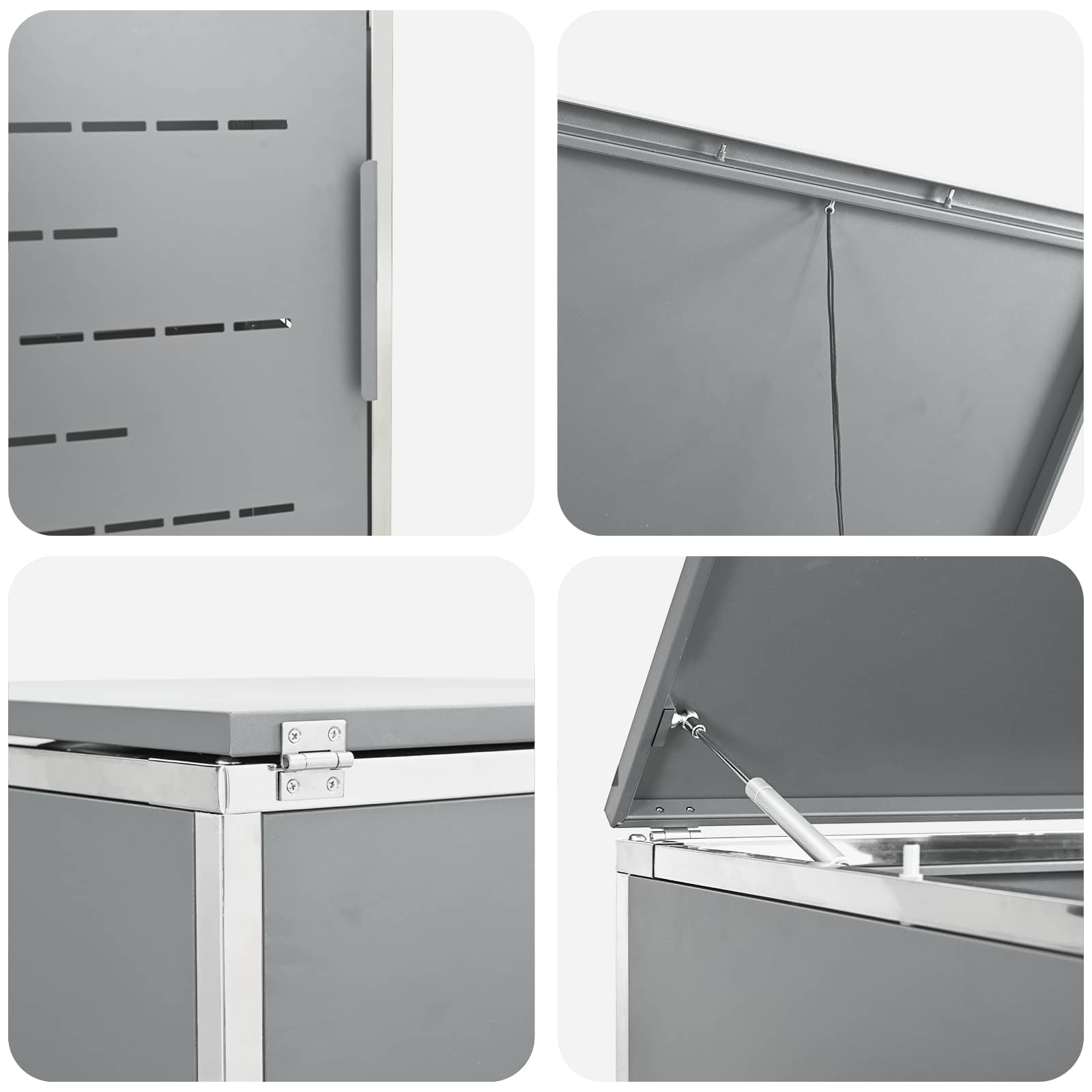Containerombouw for 2 Bins 240L Roestvrij staal Grijs is nu te koop bij PeponiXL, paradijselijk wonen!