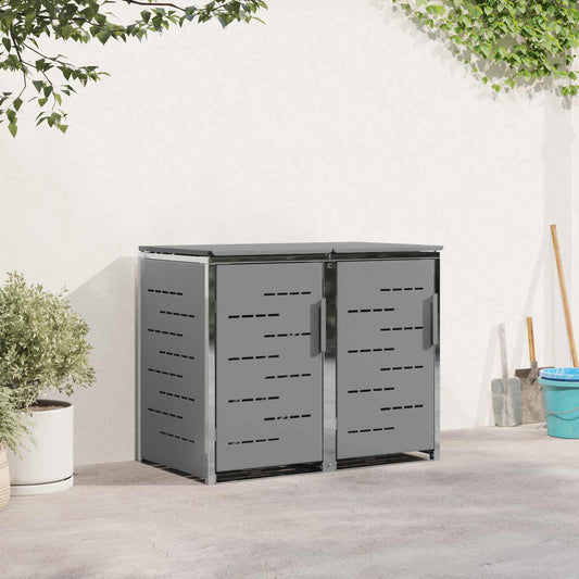 Containerombouw for 2 Bins 240L Roestvrij staal Grijs is nu te koop bij PeponiXL, paradijselijk wonen!