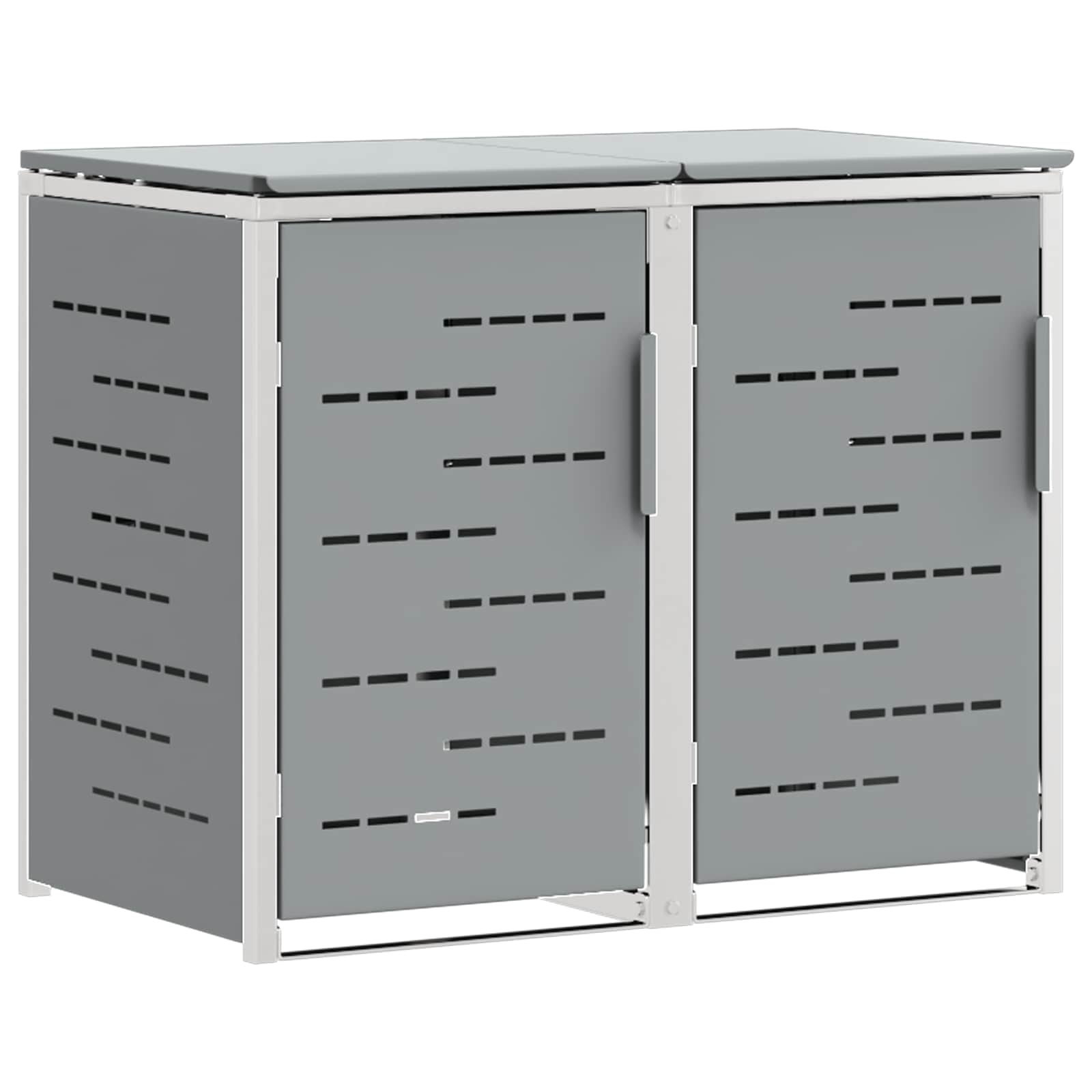 Containerombouw for 2 Bins 240L Roestvrij staal Grijs is nu te koop bij PeponiXL, paradijselijk wonen!