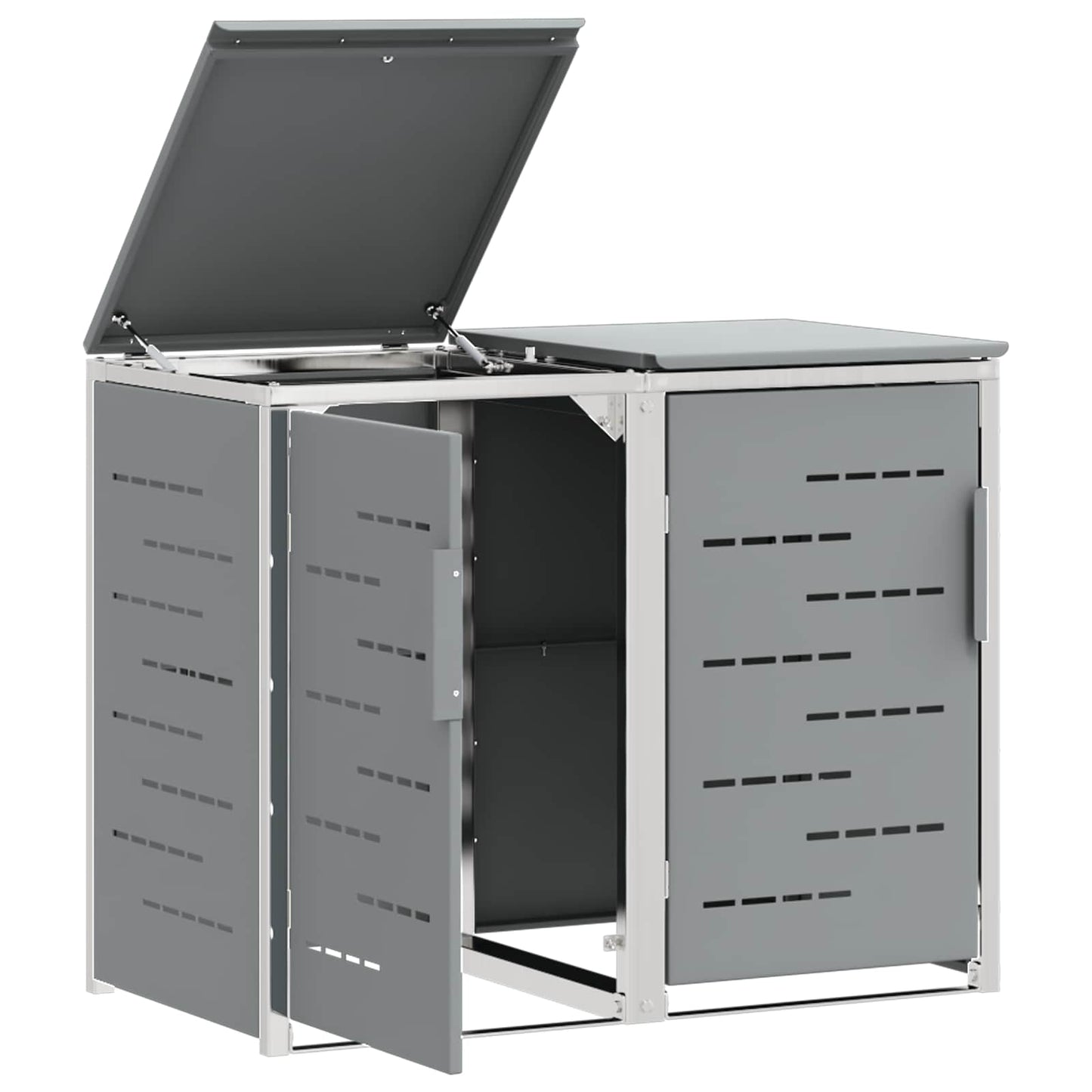 Containerombouw for 2 Bins 240L Roestvrij staal Grijs is nu te koop bij PeponiXL, paradijselijk wonen!