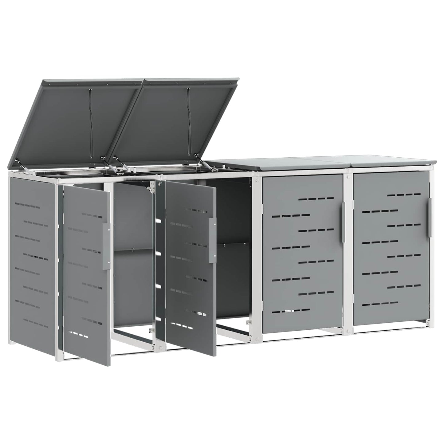 Containerombouw for 4 Bins 240L Roestvrij staal Grijs is nu te koop bij PeponiXL, paradijselijk wonen!