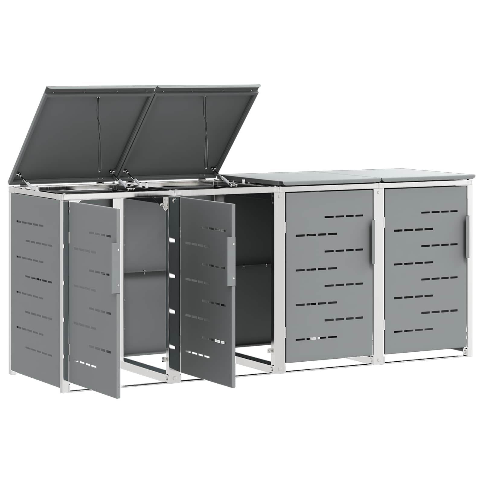 Containerombouw for 4 Bins 240L Roestvrij staal Grijs is nu te koop bij PeponiXL, paradijselijk wonen!