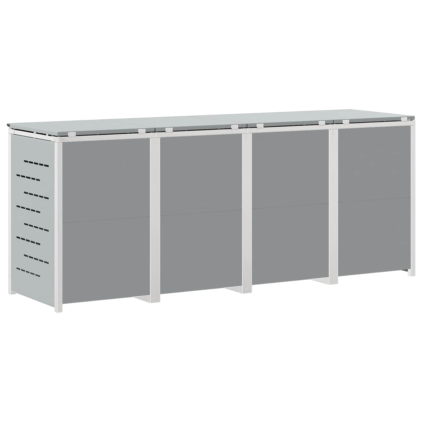 Containerombouw for 4 Bins 240L Roestvrij staal Grijs is nu te koop bij PeponiXL, paradijselijk wonen!