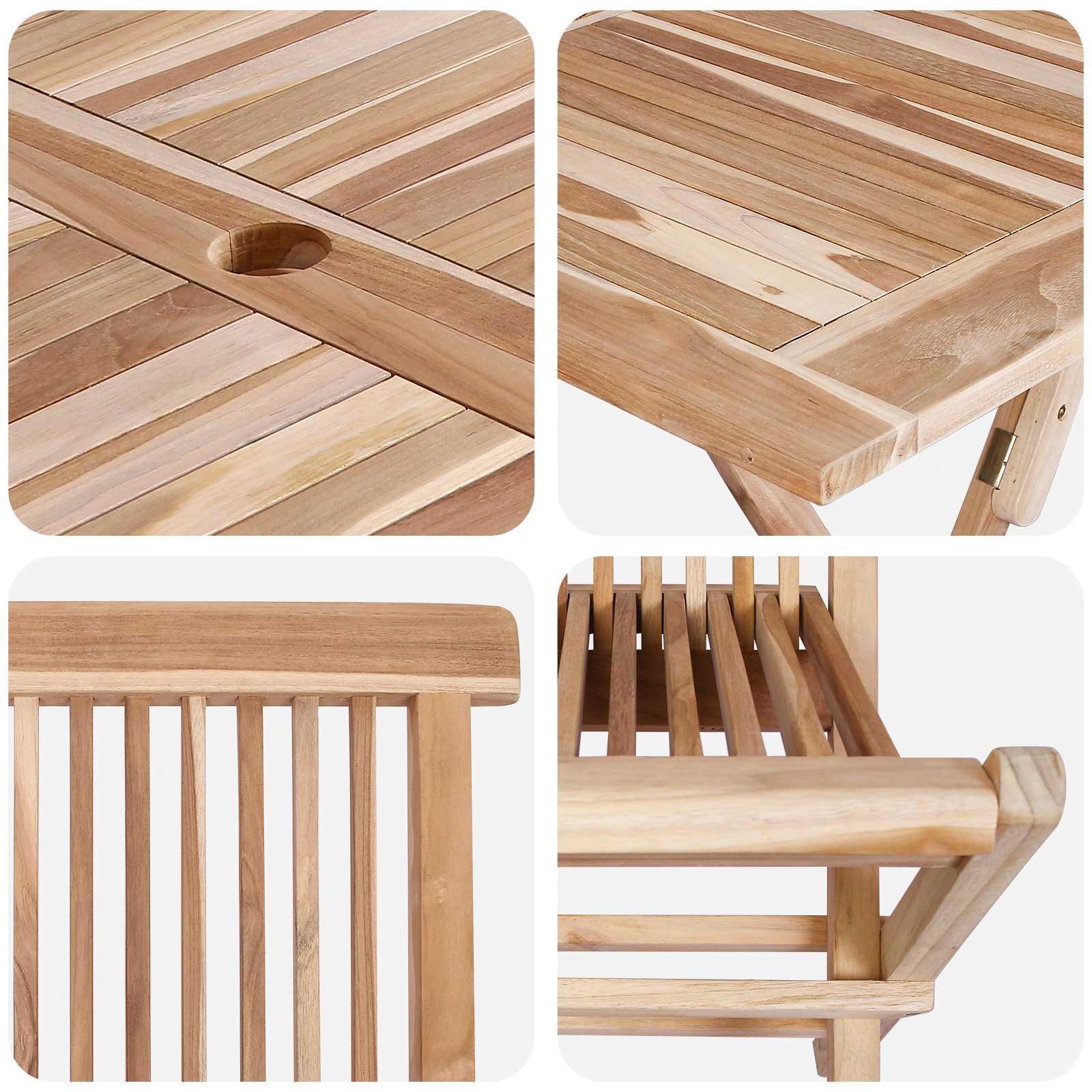 Tuinmeubelset 7 st Naturel Massief Teakhout is nu te koop bij PeponiXL, paradijselijk wonen!