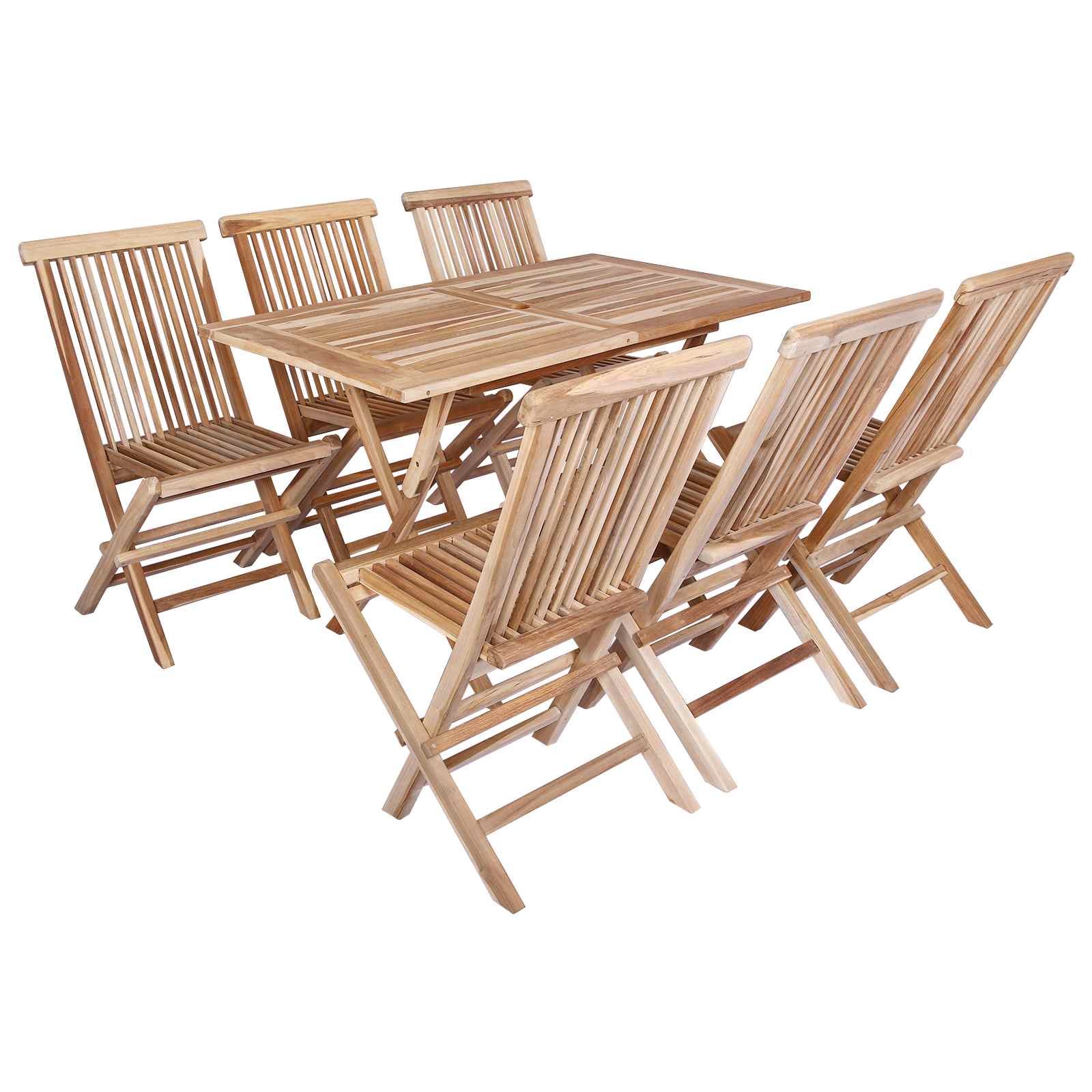 Tuinmeubelset 7 st Naturel Massief Teakhout is nu te koop bij PeponiXL, paradijselijk wonen!