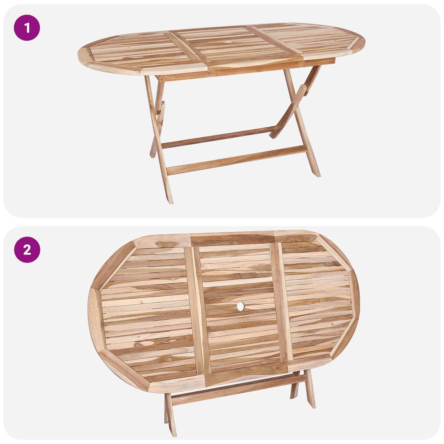 Tuinmeubelset 7 st Naturel Massief Teakhout is nu te koop bij PeponiXL, paradijselijk wonen!