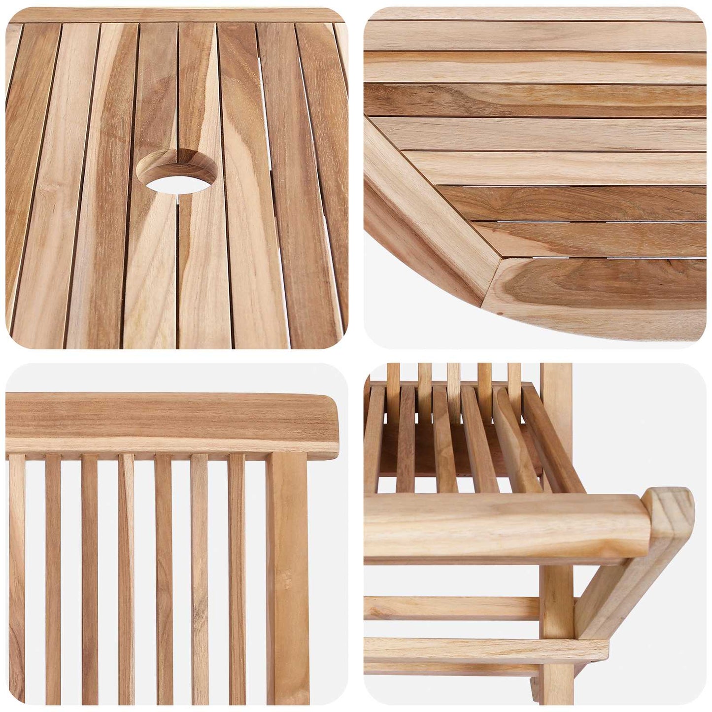 Tuinmeubelset 9 st Naturel Massief Teakhout is nu te koop bij PeponiXL, paradijselijk wonen!