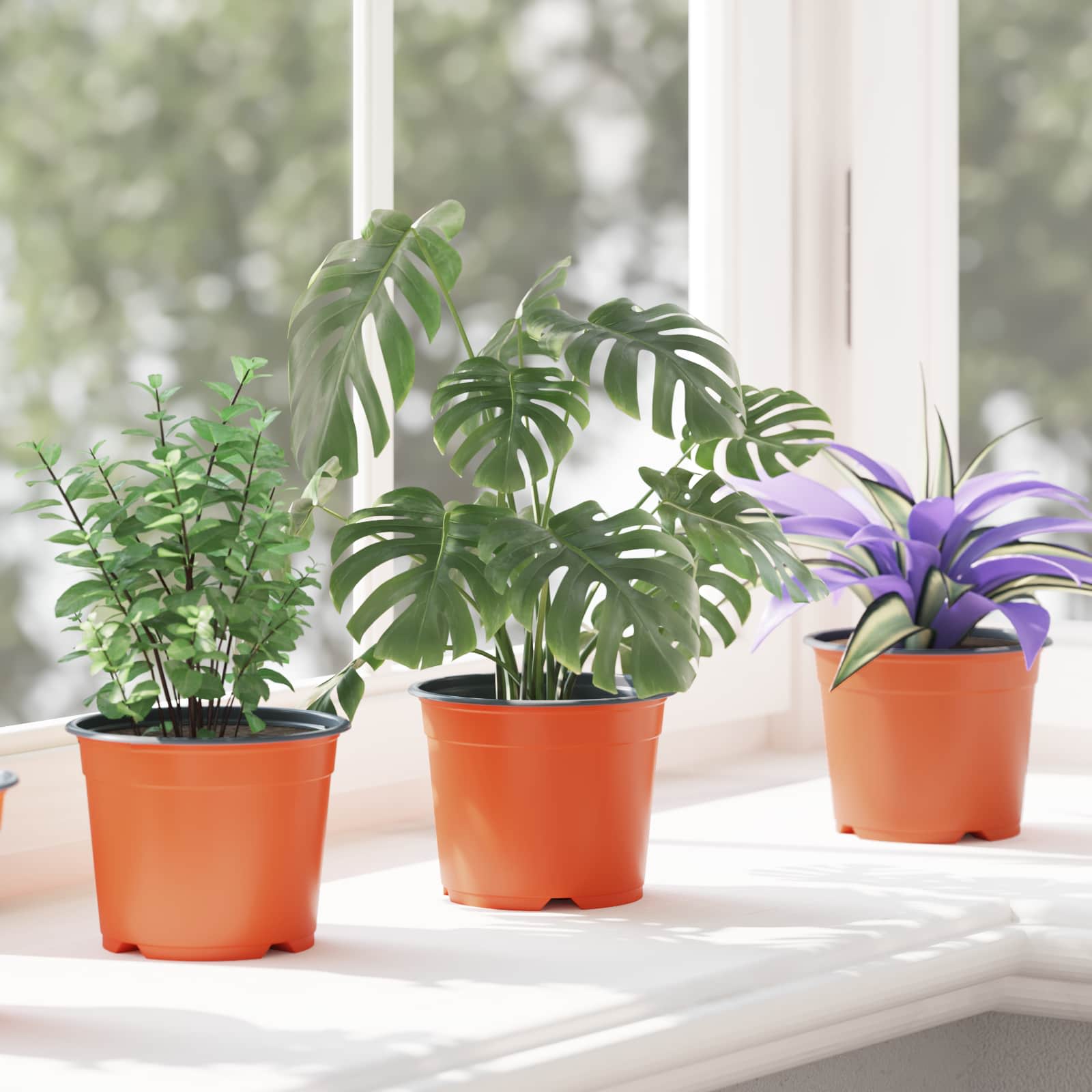 Ronde Bloempot 50 pcs Terracotta Ø 10 x 8 cm Kunststof is nu te koop bij PeponiXL, paradijselijk wonen!