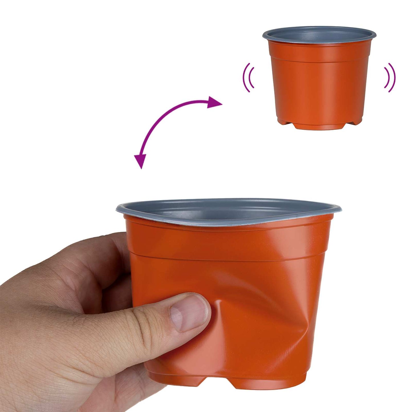 Ronde Bloempot 50 pcs Terracotta Ø 10 x 8 cm Kunststof is nu te koop bij PeponiXL, paradijselijk wonen!