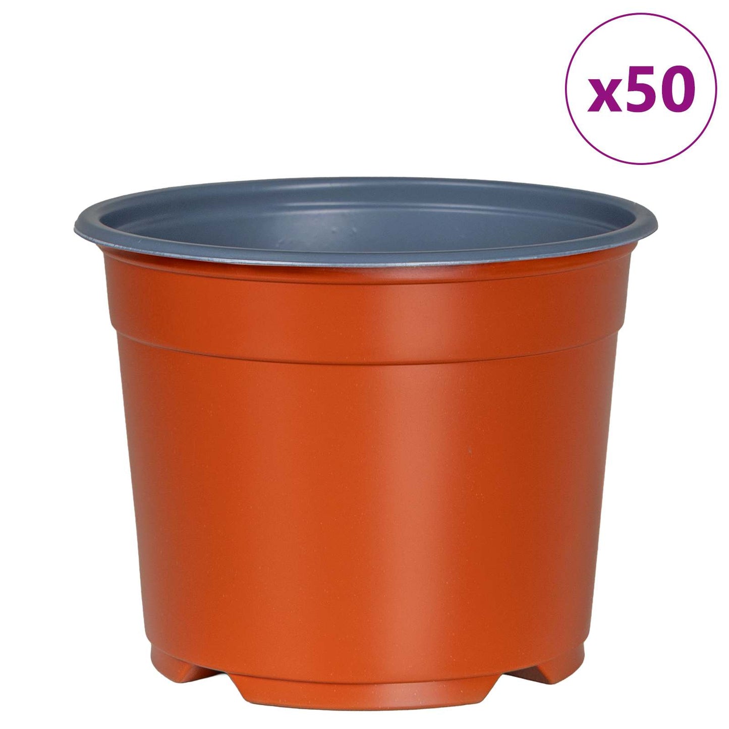 Ronde Bloempot 50 pcs Terracotta Ø 10 x 8 cm Kunststof is nu te koop bij PeponiXL, paradijselijk wonen!