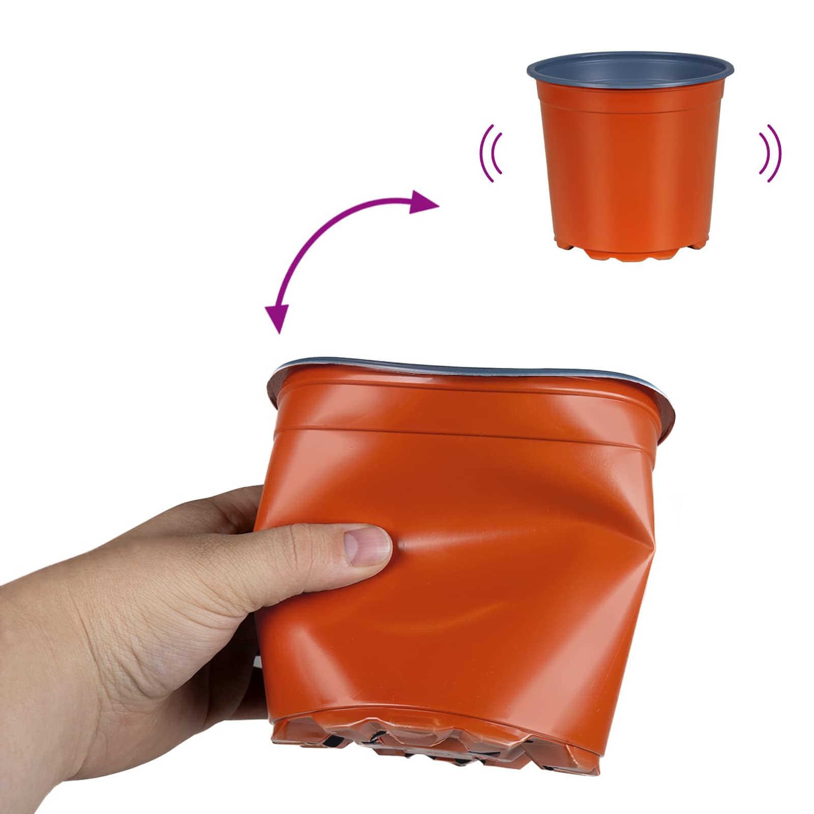 Bloempot 100 pcs Terracotta Ø 15 x 13 cm Kunststof is nu te koop bij PeponiXL, paradijselijk wonen!