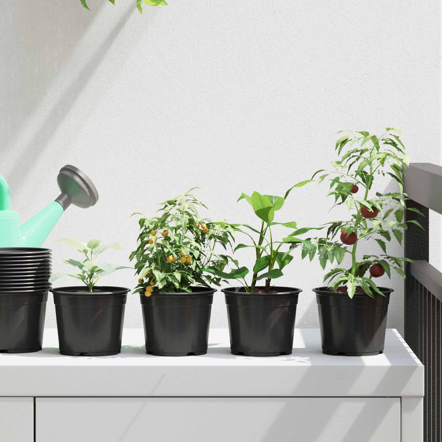 Ronde Bloempot 50 pcs Zwart Ø 10 x 8 cm Kunststof is nu te koop bij PeponiXL, paradijselijk wonen!