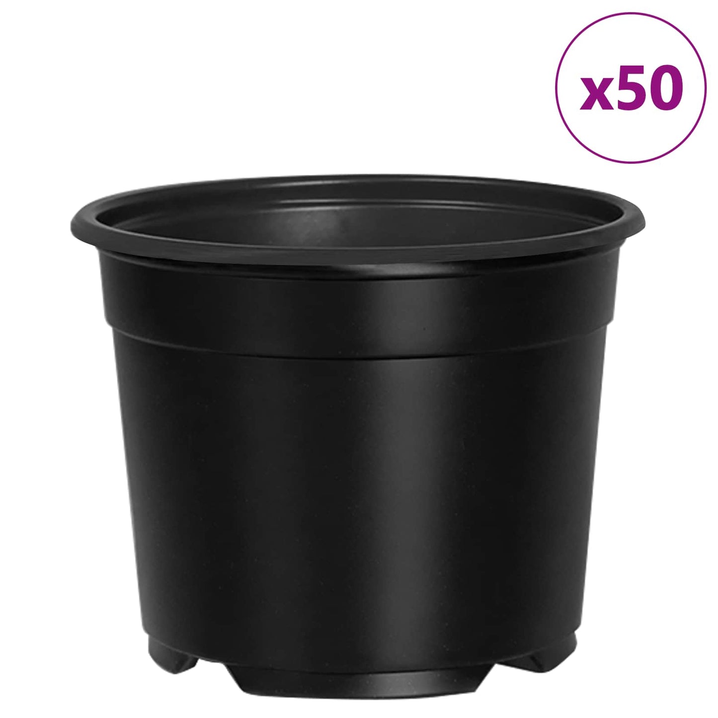 Ronde Bloempot 50 pcs Zwart Ø 10 x 8 cm Kunststof is nu te koop bij PeponiXL, paradijselijk wonen!