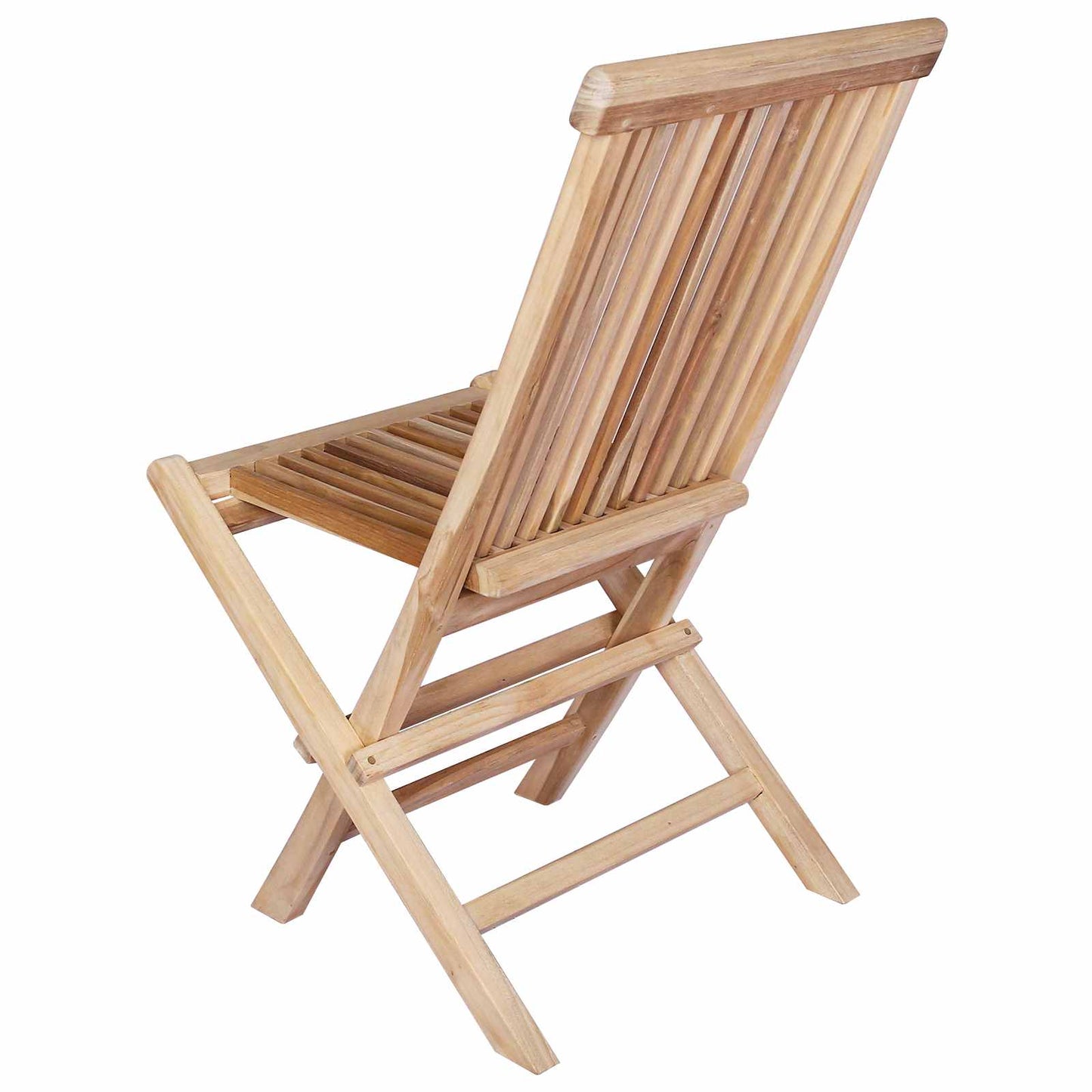 Opvouwbare Tuinstoel 2 st Naturel Massief Teakhout