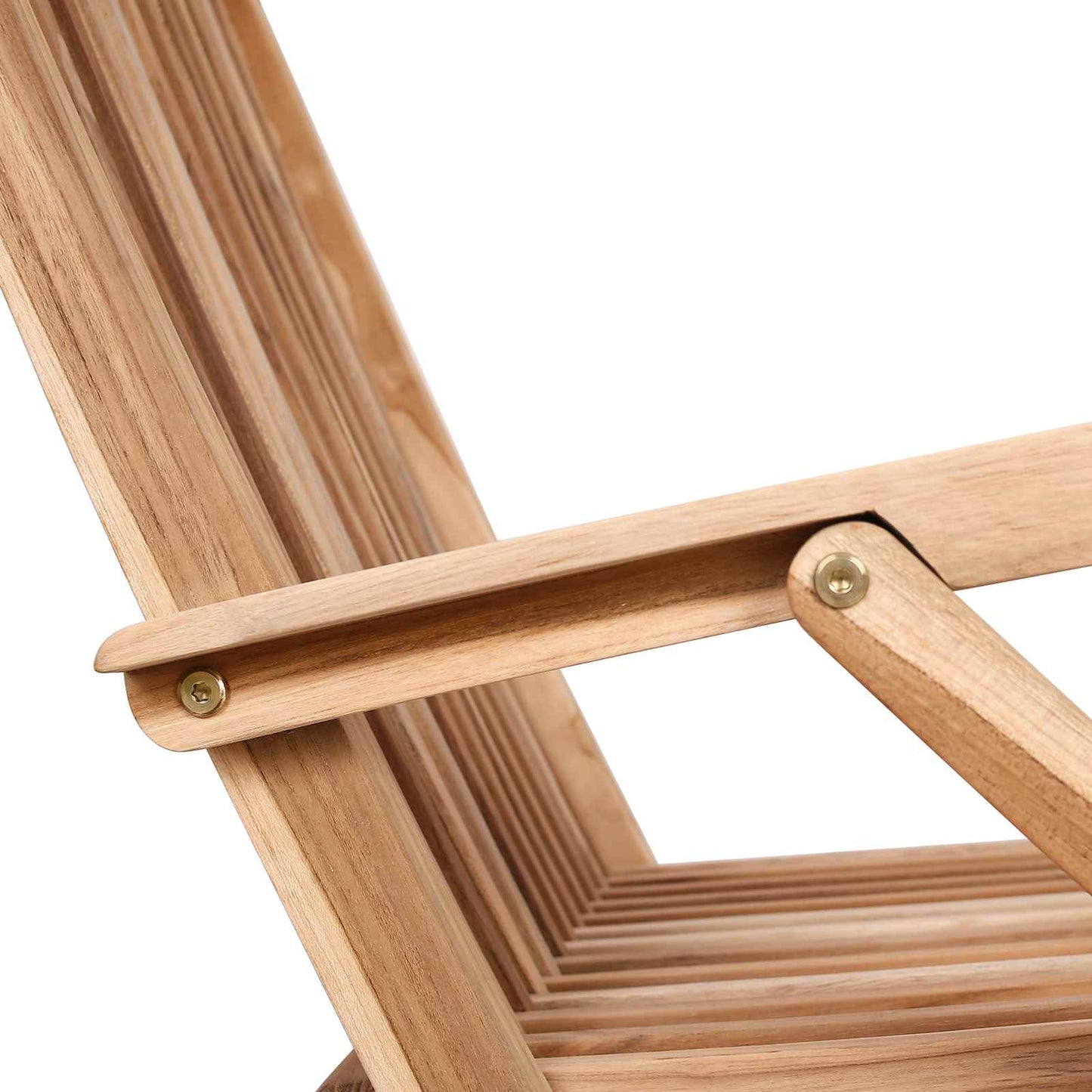Opvouwbare Tuinstoel 2 st Naturel Massief Teakhout