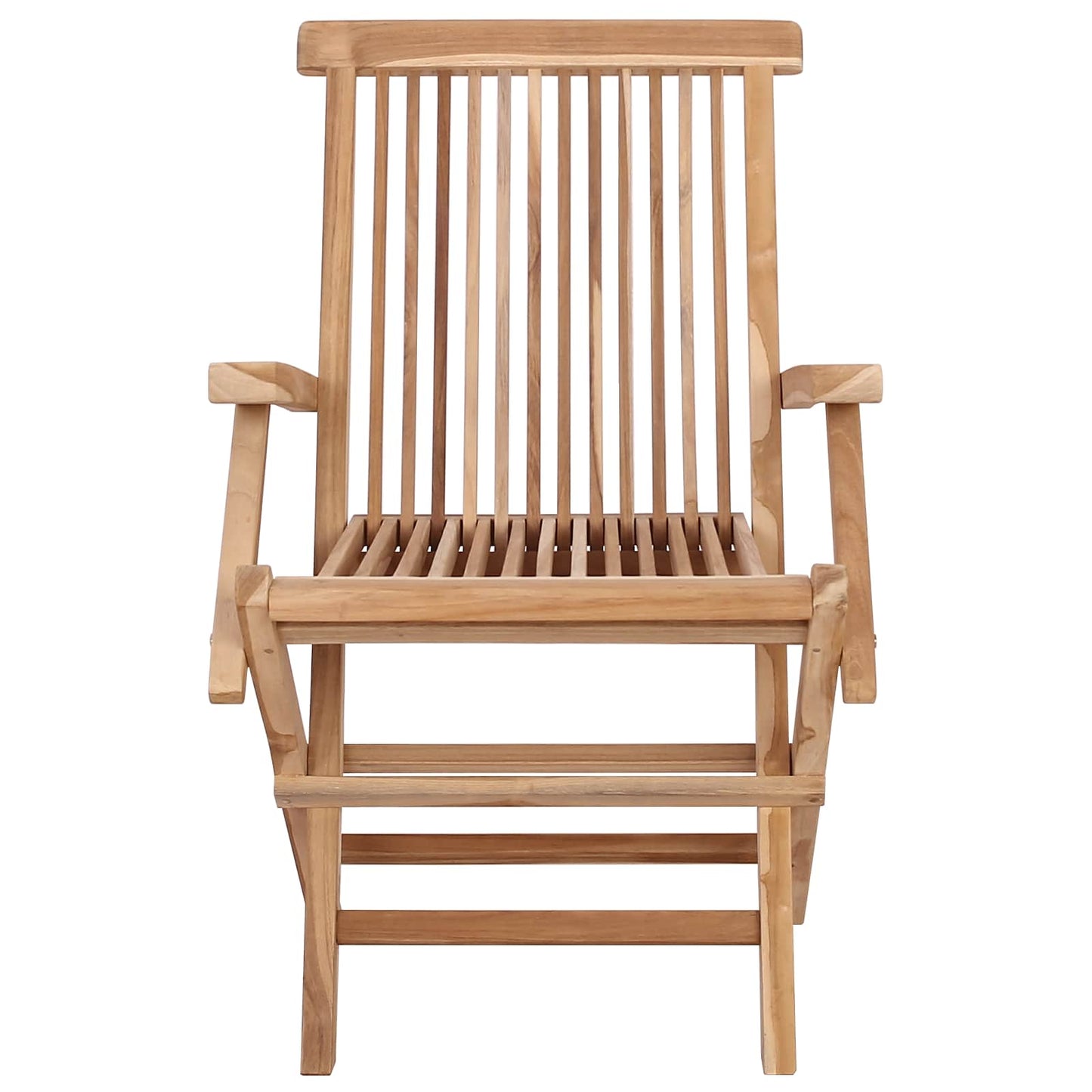 Opvouwbare Tuinstoel 2 st Naturel Massief Teakhout
