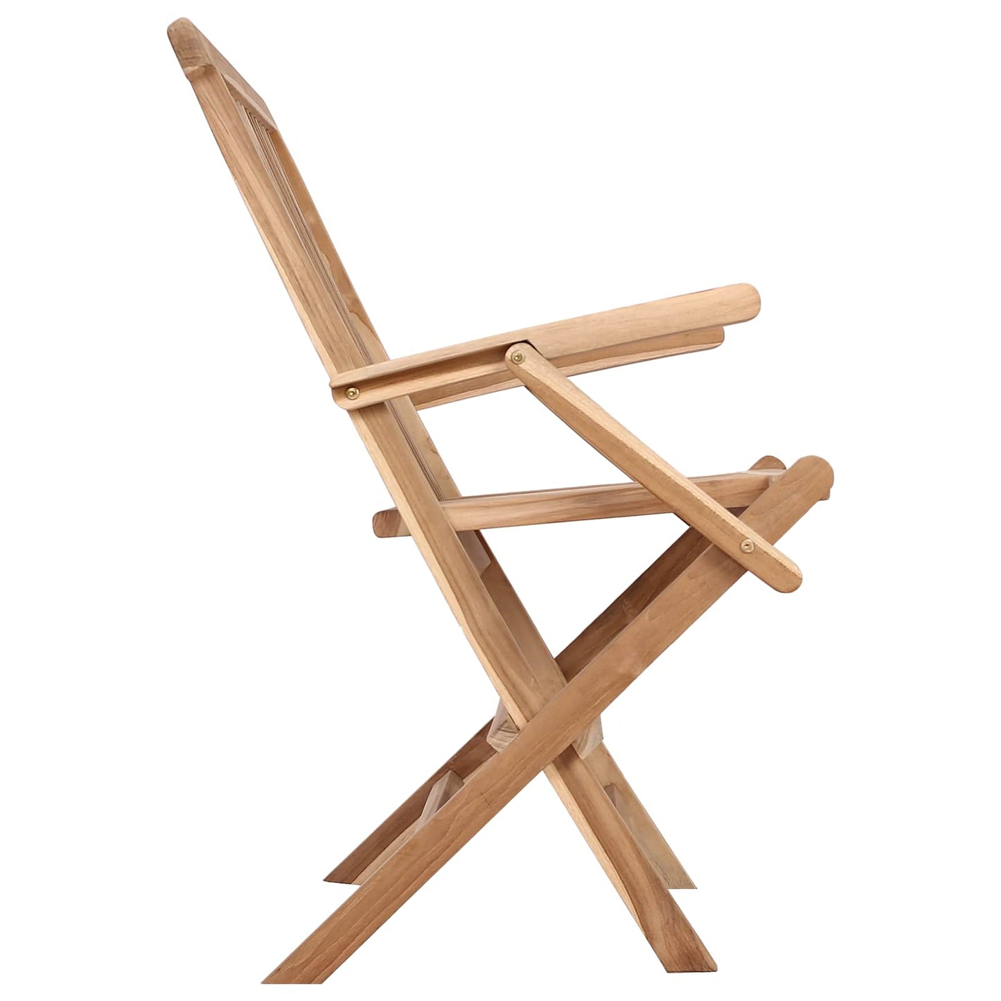 Opvouwbare Tuinstoel 2 st Naturel Massief Teakhout