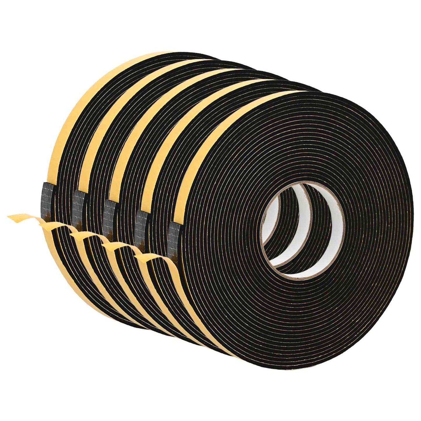 Zelfklevende schuimtape 5 pcs Zwart 15mm x 10m CR Schuim is nu te koop bij PeponiXL, paradijselijk wonen!