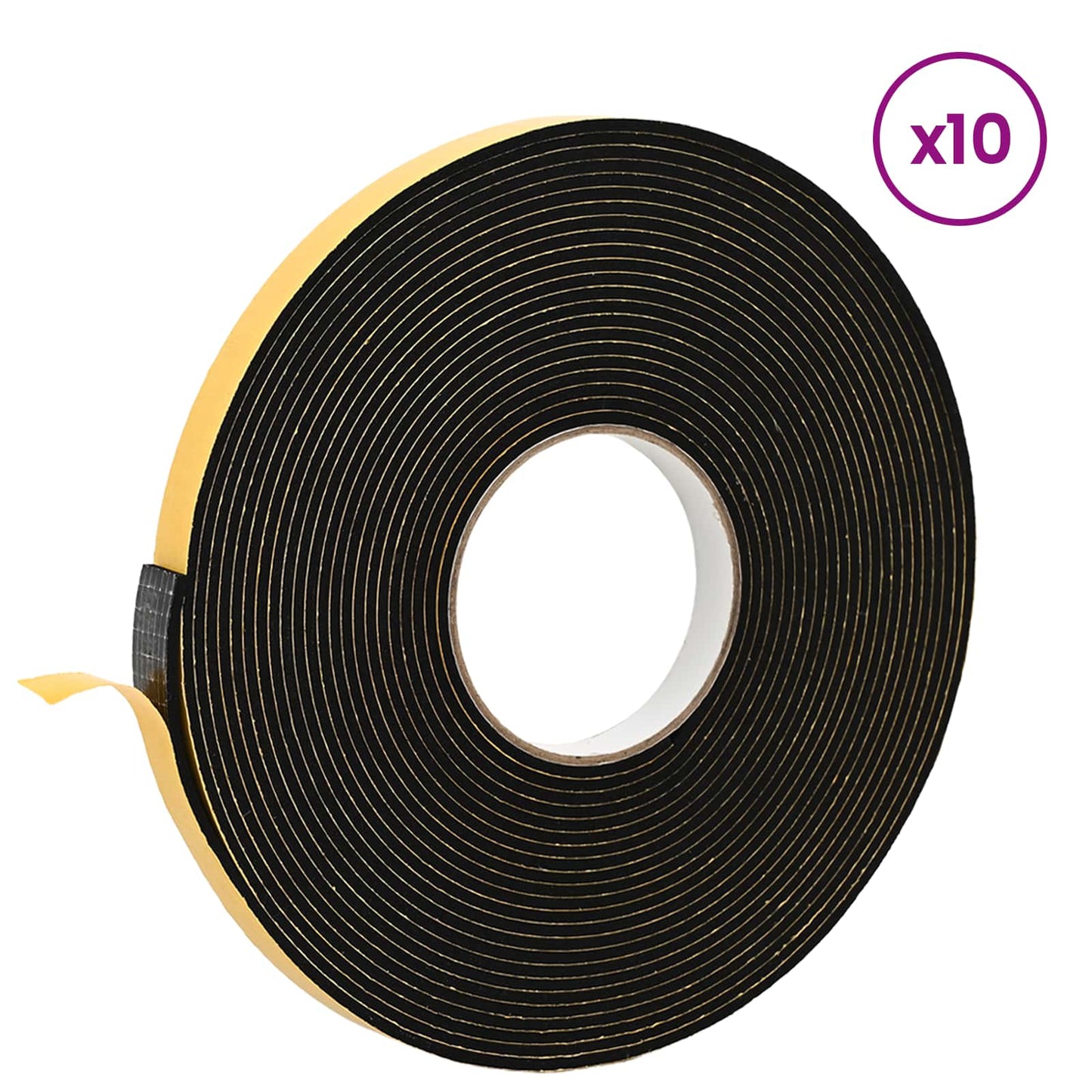Zelfklevende schuimtape 10 pcs Zwart 15mm x 10m CR Schuim is nu te koop bij PeponiXL, paradijselijk wonen!