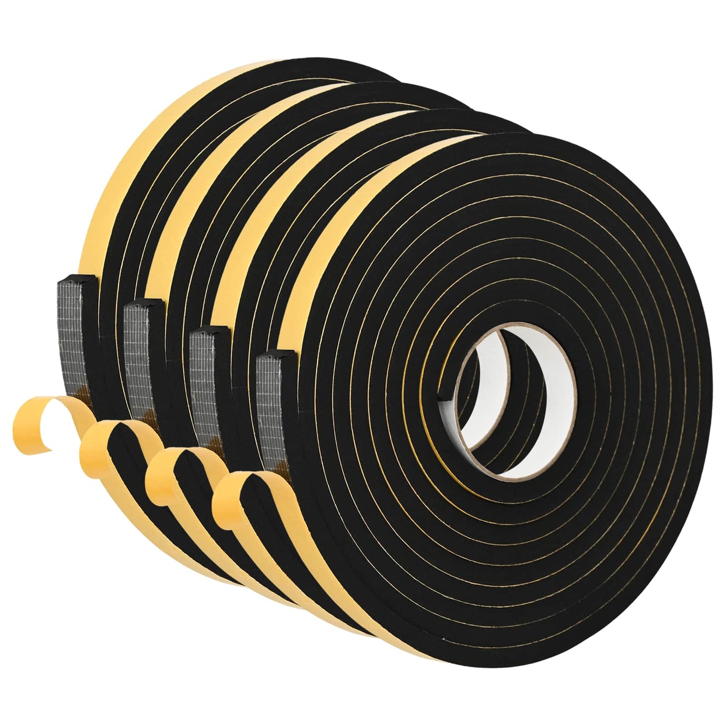 Zelfklevende schuimtape 4 pcs Zwart 15mm x 5m CR Schuim is nu te koop bij PeponiXL, paradijselijk wonen!