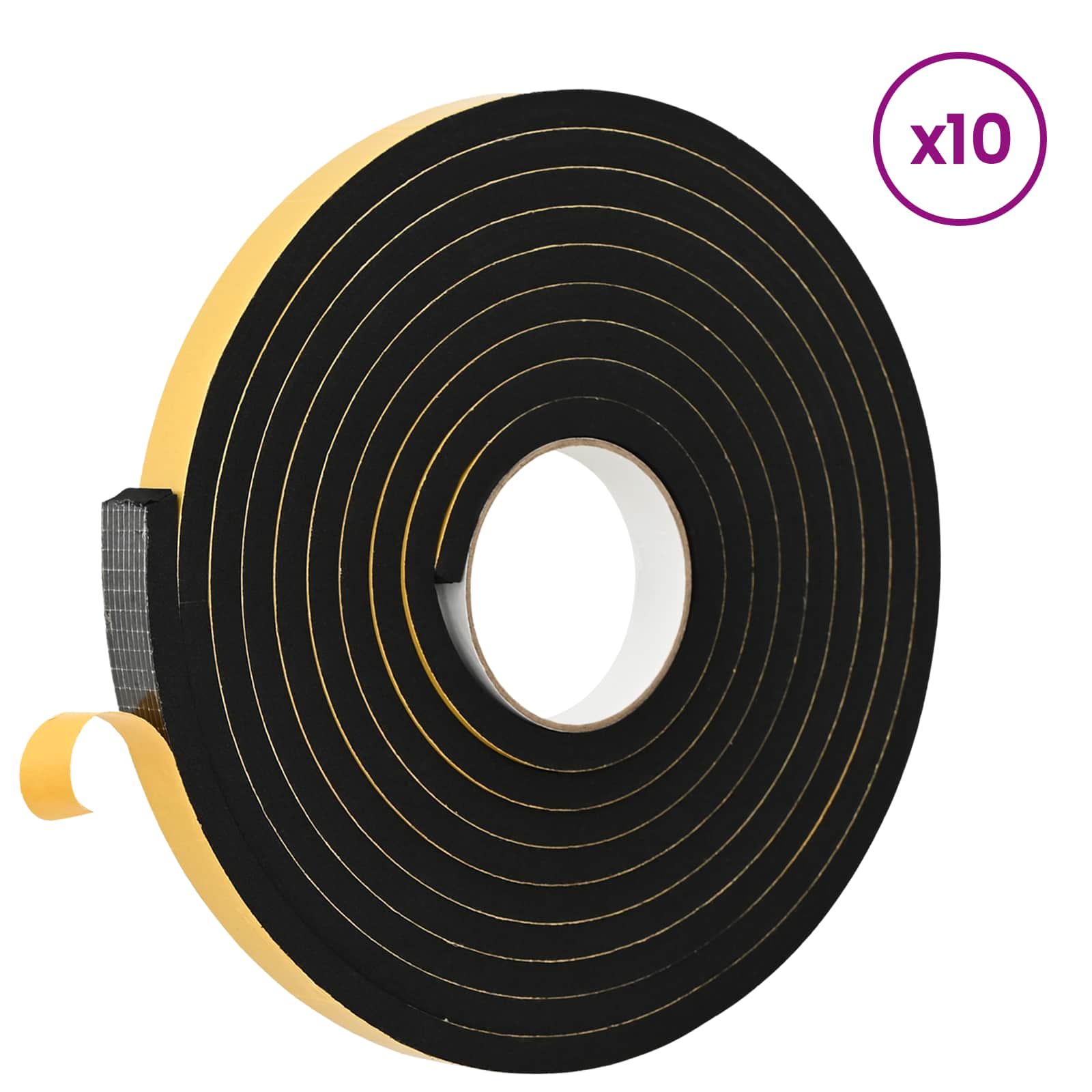 Zelfklevende schuimtape 10 pcs Zwart 15mm x 5m CR Schuim is nu te koop bij PeponiXL, paradijselijk wonen!
