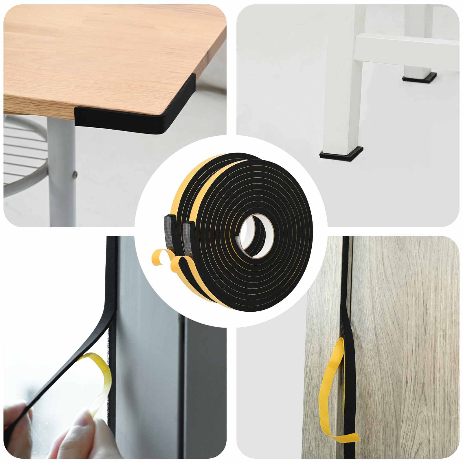 Zelfklevende schuimtape 2 pcs Zwart 20mm x 5m CR Schuim is nu te koop bij PeponiXL, paradijselijk wonen!