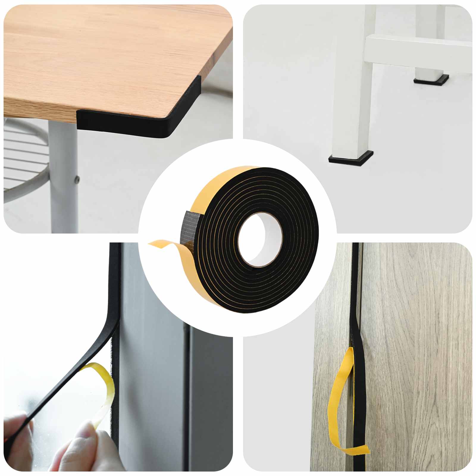 Zelfklevende schuimtape 10 pcs Zwart 30mm x 5m CR Schuim is nu te koop bij PeponiXL, paradijselijk wonen!