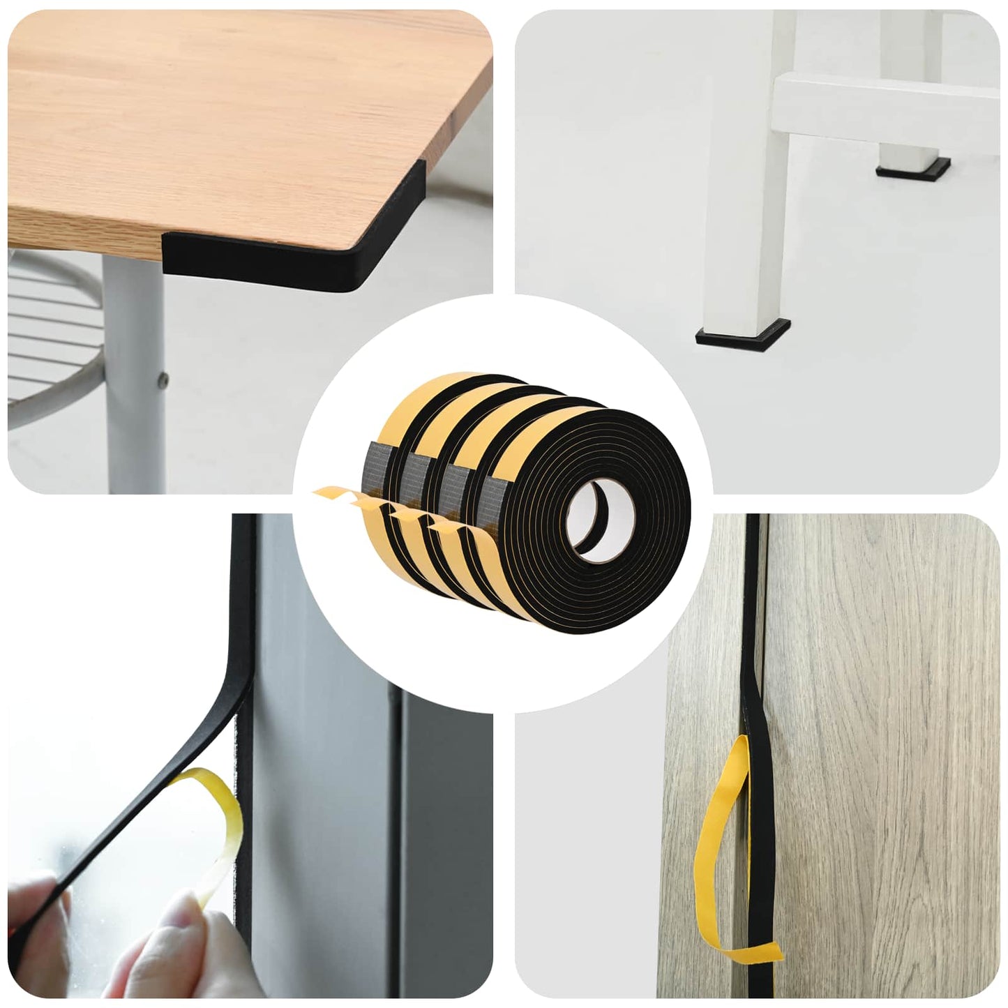 Zelfklevende schuimtape 4 pcs Zwart 30mm x 5m CR Schuim is nu te koop bij PeponiXL, paradijselijk wonen!
