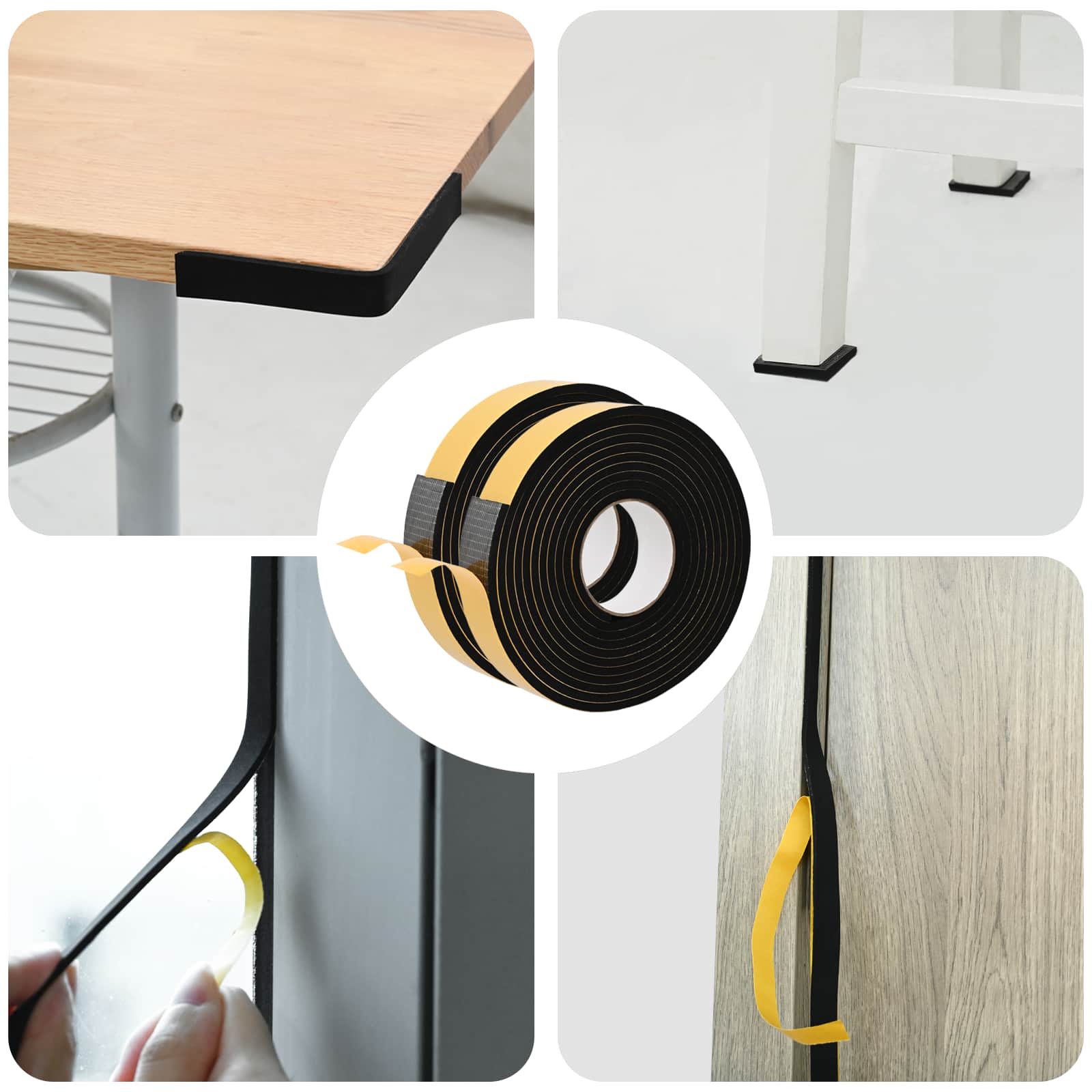 Zelfklevende schuimtape 2 pcs Zwart 40mm x 5m CR Schuim is nu te koop bij PeponiXL, paradijselijk wonen!