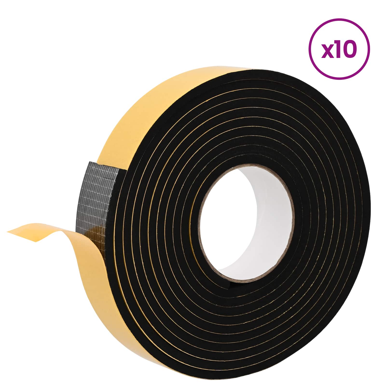 Zelfklevende schuimtape 10 pcs Zwart 40mm x 5m CR Schuim is nu te koop bij PeponiXL, paradijselijk wonen!