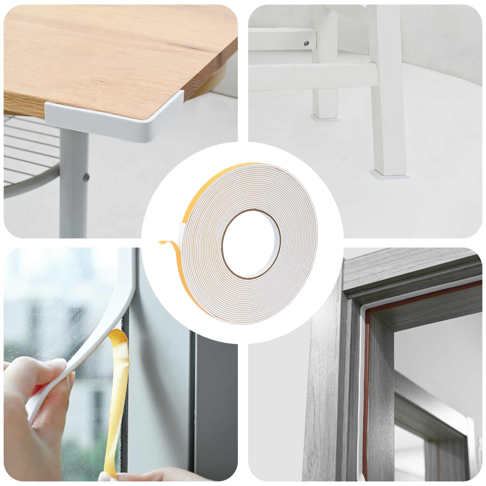 Zelfklevende schuimtape Wit 10mm x 10m CR Schuim is nu te koop bij PeponiXL, paradijselijk wonen!
