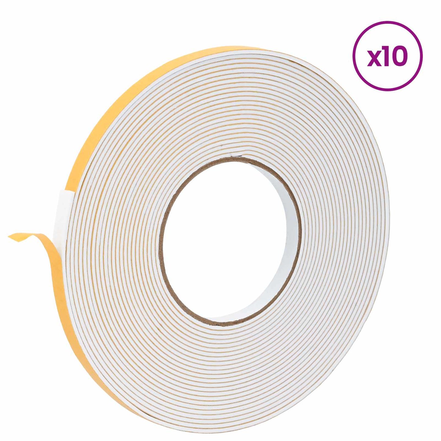 Zelfklevende schuimtape 10 pcs Wit 10mm x 10m CR Schuim is nu te koop bij PeponiXL, paradijselijk wonen!