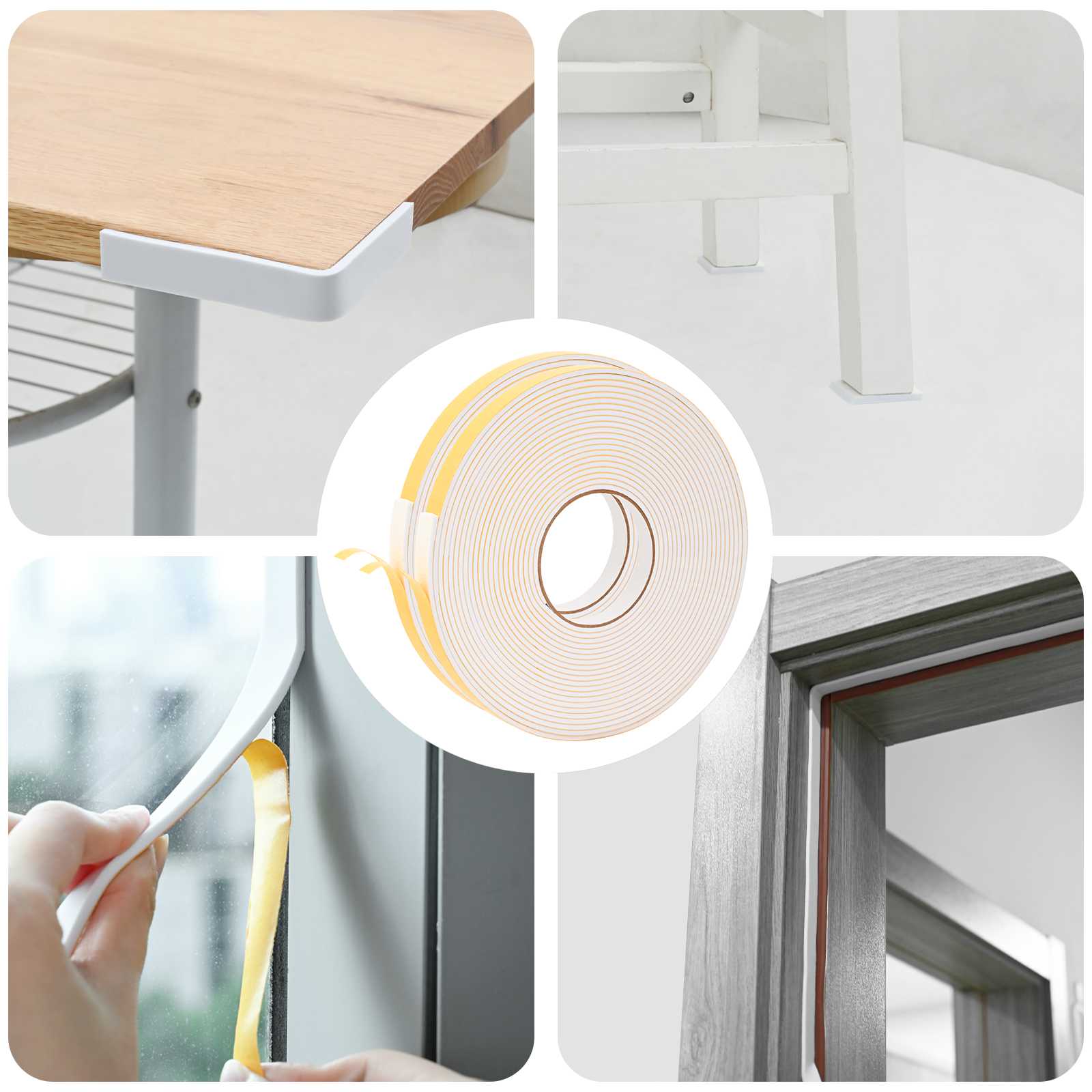 Zelfklevende schuimtape 2 pcs Wit 10mm x 10m CR Schuim is nu te koop bij PeponiXL, paradijselijk wonen!