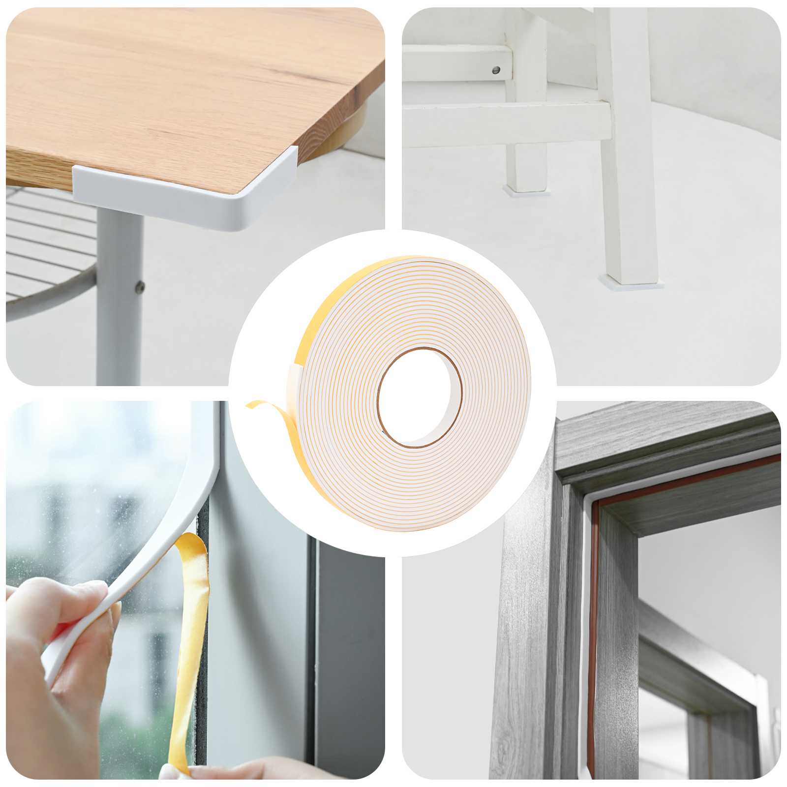 Zelfklevende schuimtape Wit 15mm x 10m CR Schuim is nu te koop bij PeponiXL, paradijselijk wonen!