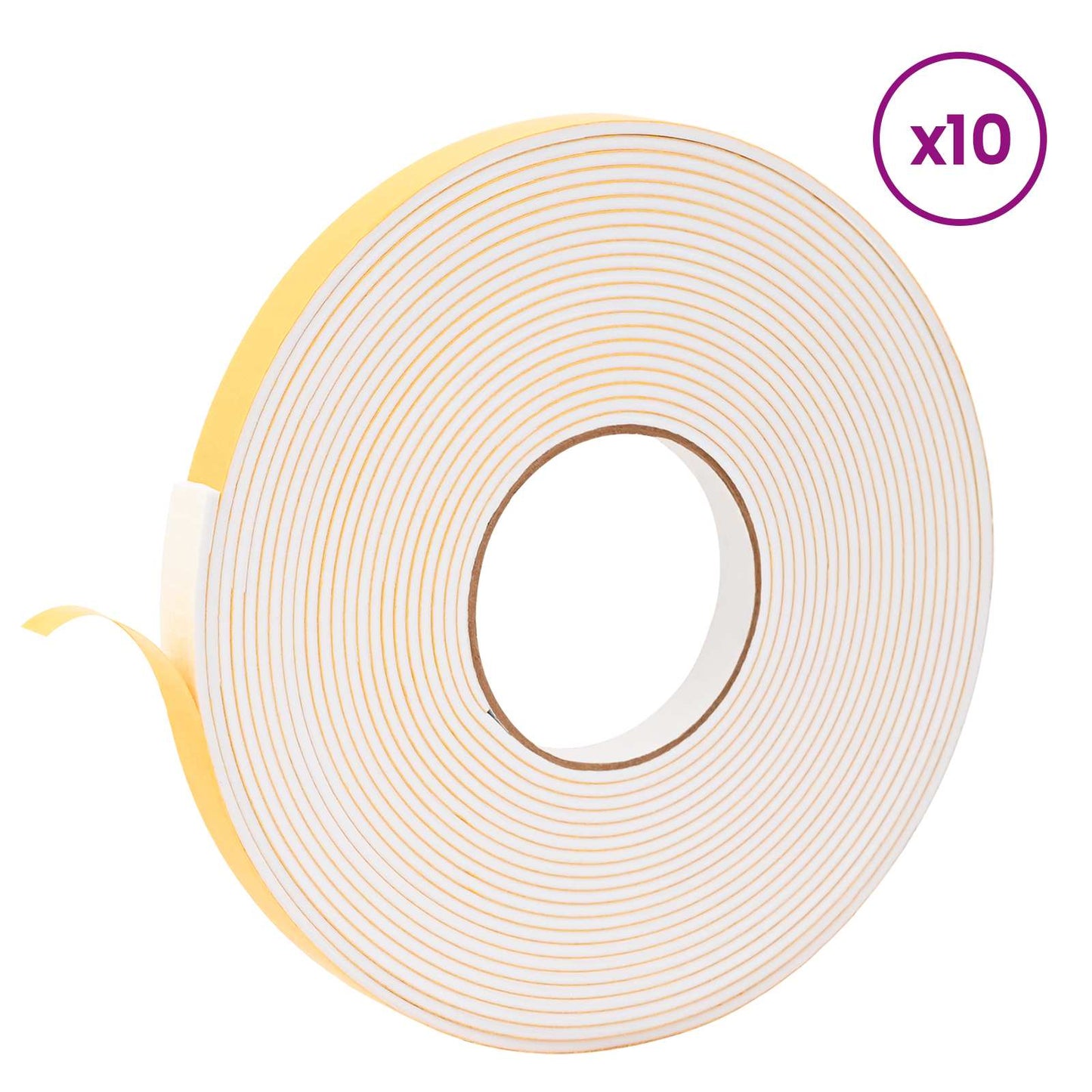 Zelfklevende schuimtape 10 pcs Wit 15mm x 10m CR Schuim is nu te koop bij PeponiXL, paradijselijk wonen!