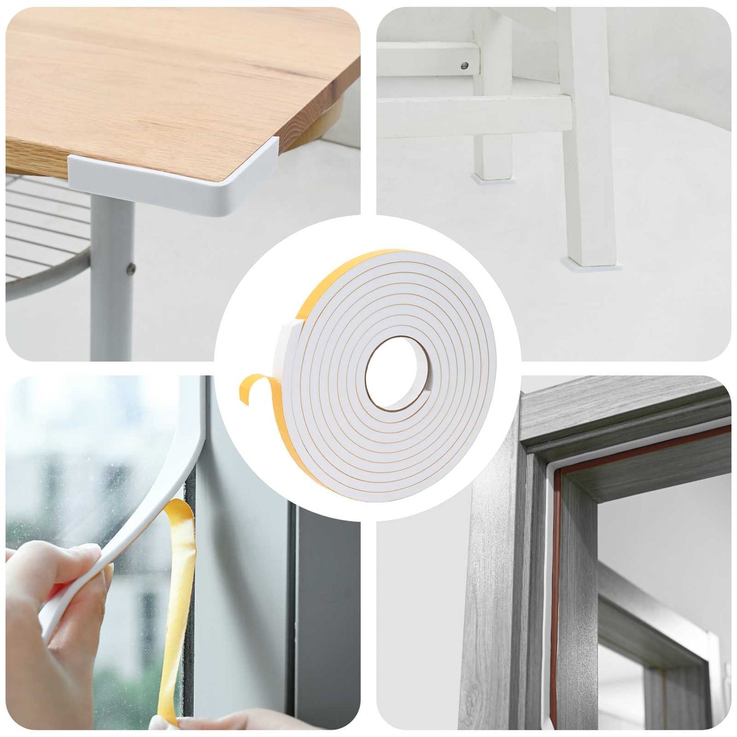 Zelfklevende schuimtape 20 pcs Wit 15mm x 5m CR Schuim is nu te koop bij PeponiXL, paradijselijk wonen!