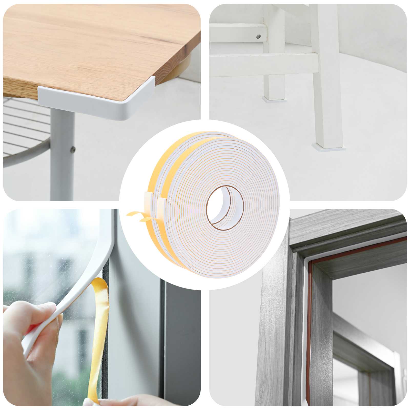Zelfklevende schuimtape 2 pcs Wit 20mm x 10m CR Schuim is nu te koop bij PeponiXL, paradijselijk wonen!