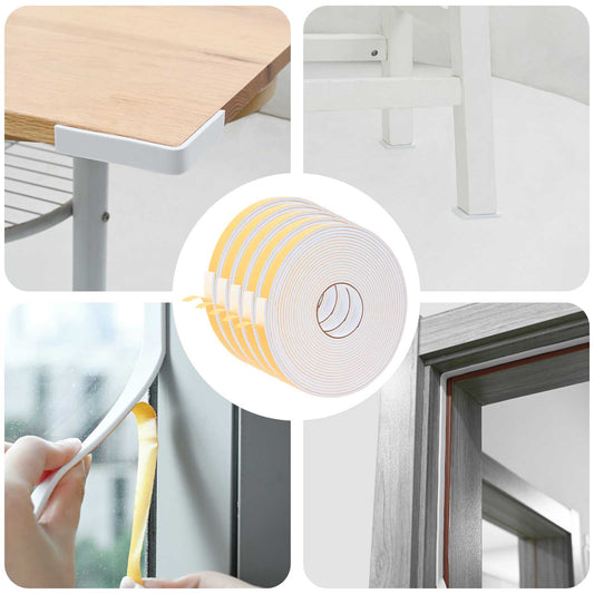 Zelfklevende schuimtape 5 pcs Wit 20mm x 10m CR Schuim is nu te koop bij PeponiXL, paradijselijk wonen!