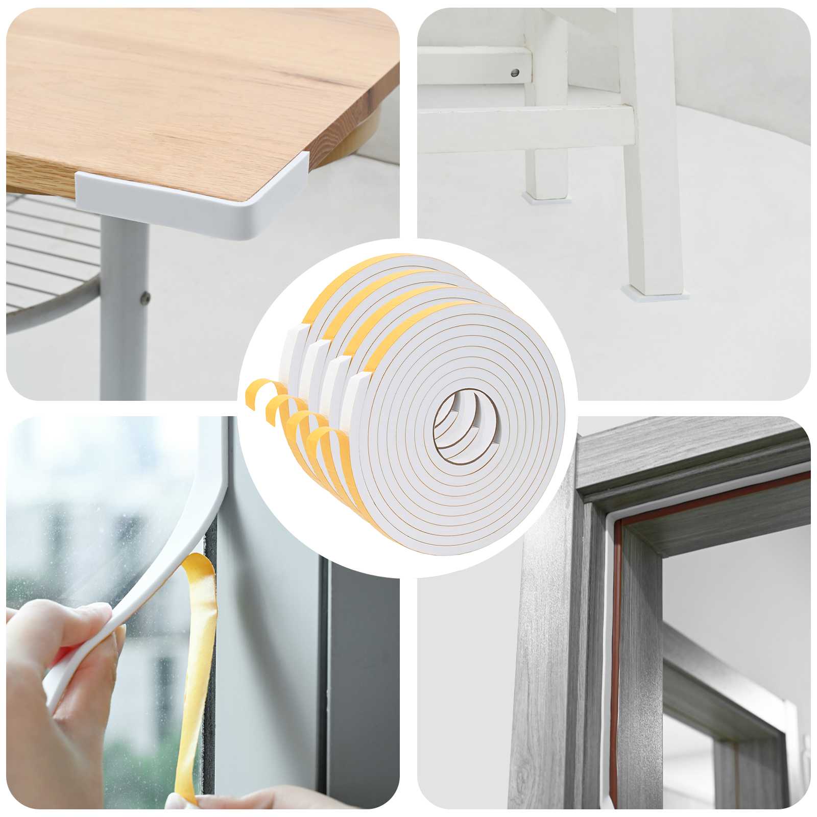 Zelfklevende schuimtape 4 pcs Wit 20mm x 5m CR Schuim is nu te koop bij PeponiXL, paradijselijk wonen!