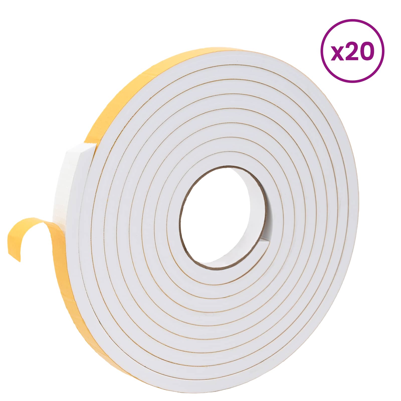 Zelfklevende schuimtape 20 pcs Wit 20mm x 5m CR Schuim is nu te koop bij PeponiXL, paradijselijk wonen!