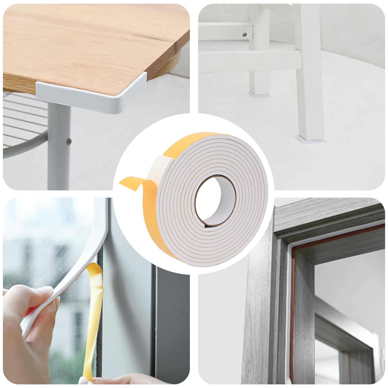 Zelfklevende schuimtape 10 pcs Wit 30mm x 5m CR Schuim is nu te koop bij PeponiXL, paradijselijk wonen!